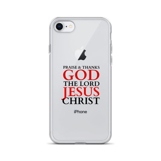 Praise & Thanks the Lord - Clear Case for iPhone® - Bright Design EN ${variant-option} faith design by The Light of Life