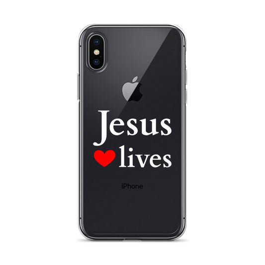 Jesus lives - Clear Case for iPhone® - dark Design EN faith design by The Light of Life