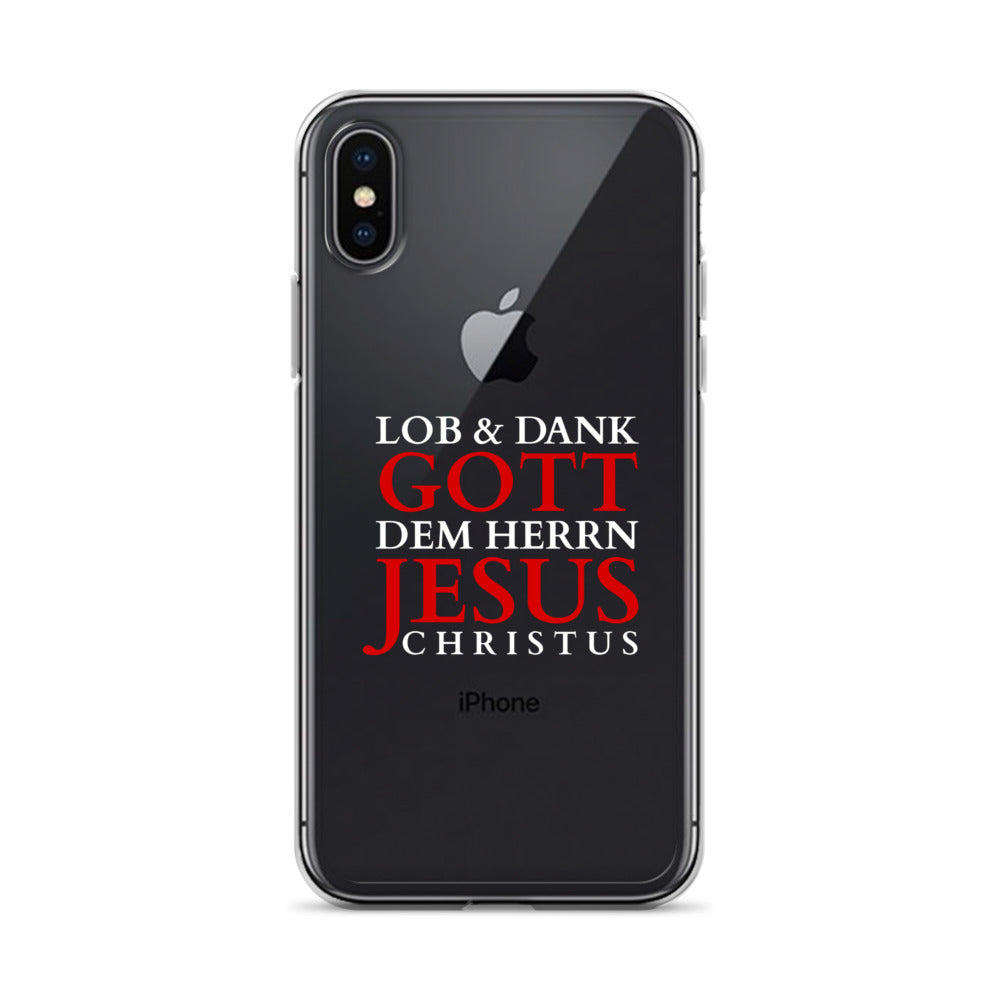Lob & Dank dem Herrn Jesus Christus - iPhone-Hüllen - dunkles Design DE faith design by The Light of Life