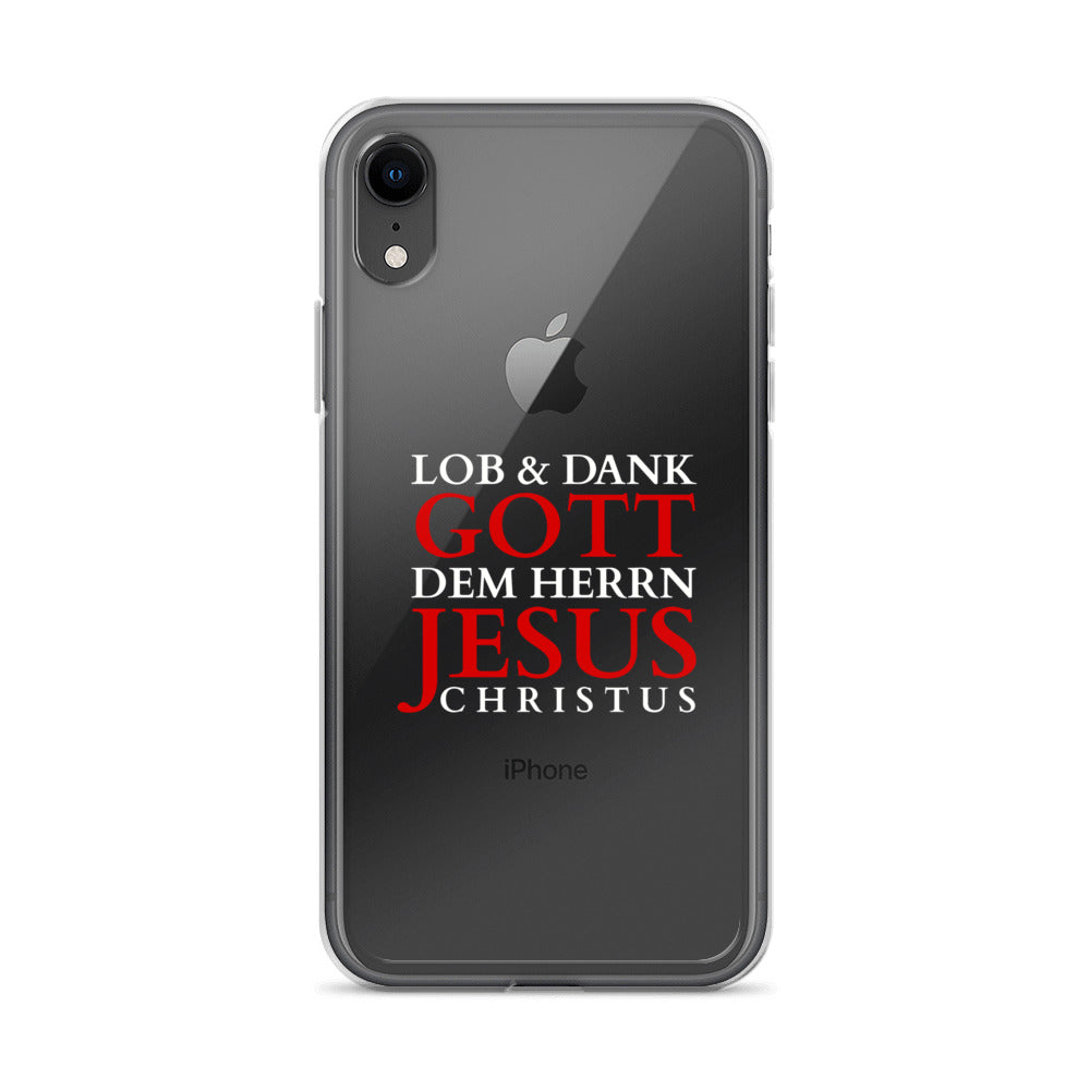 Lob & Dank dem Herrn Jesus Christus - iPhone-Hüllen - dunkles Design DE faith design by The Light of Life
