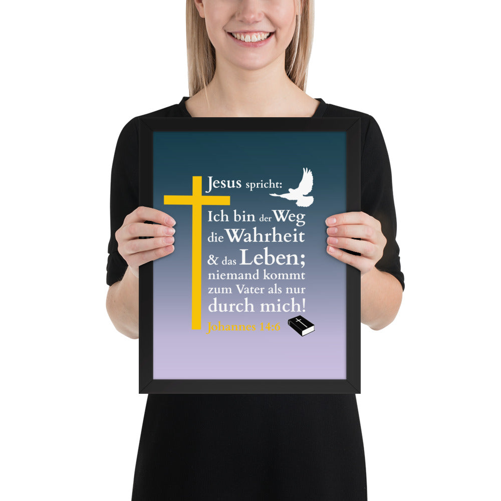 Gerahmtes Poster kaufen mit christlichem Motiv und Bibelvers für jeden Raum