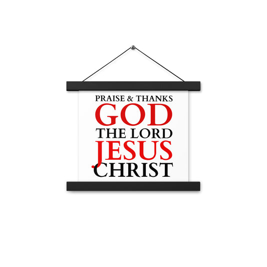Praise & Thanks Jesus - Poster with hangers - B- Design ${variant-option} faith design by The Light of Life