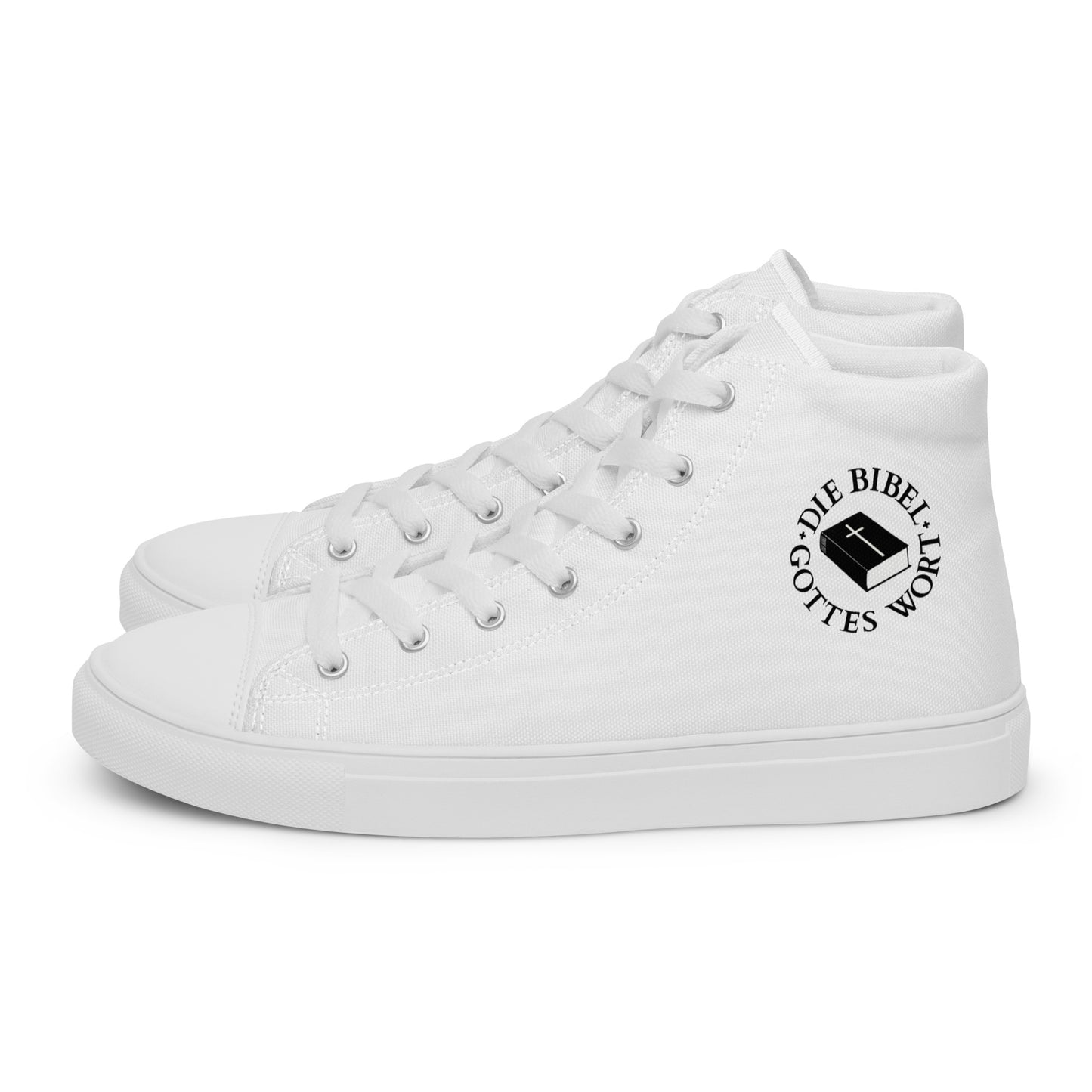 Die Bibel Gottes Wort - High-Top Leinenschuhe für Herren - Weiß DE ${variant-option} faith design by The Light of Life