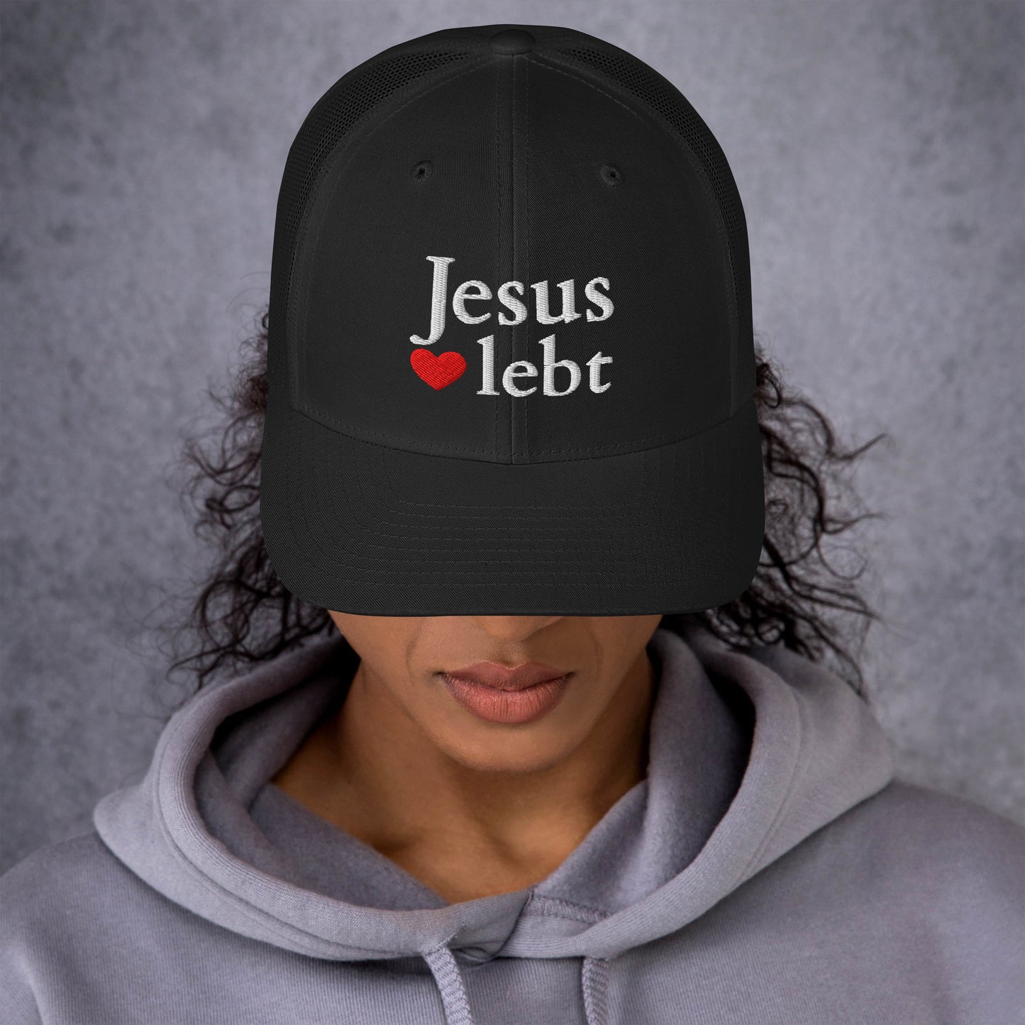 Jesus lebt - Trucker-Cap DE faith design by The Light of Life