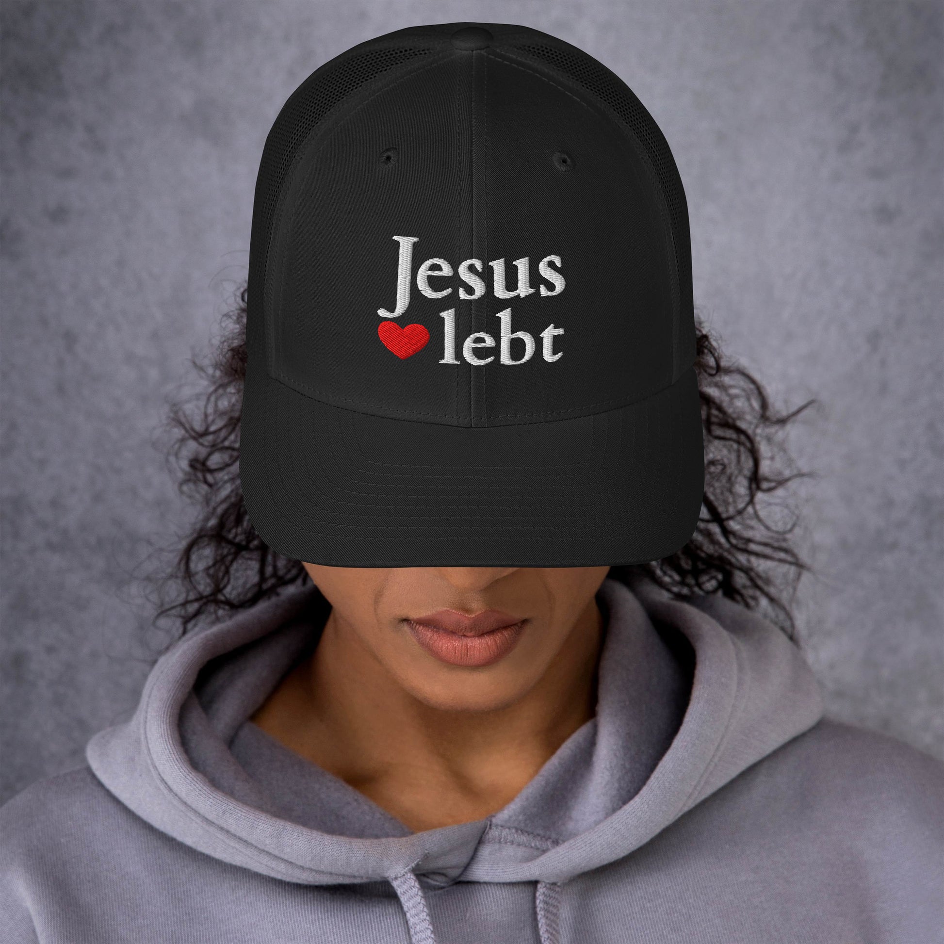 Jesus lebt - Trucker-Cap DE faith design by The Light of Life