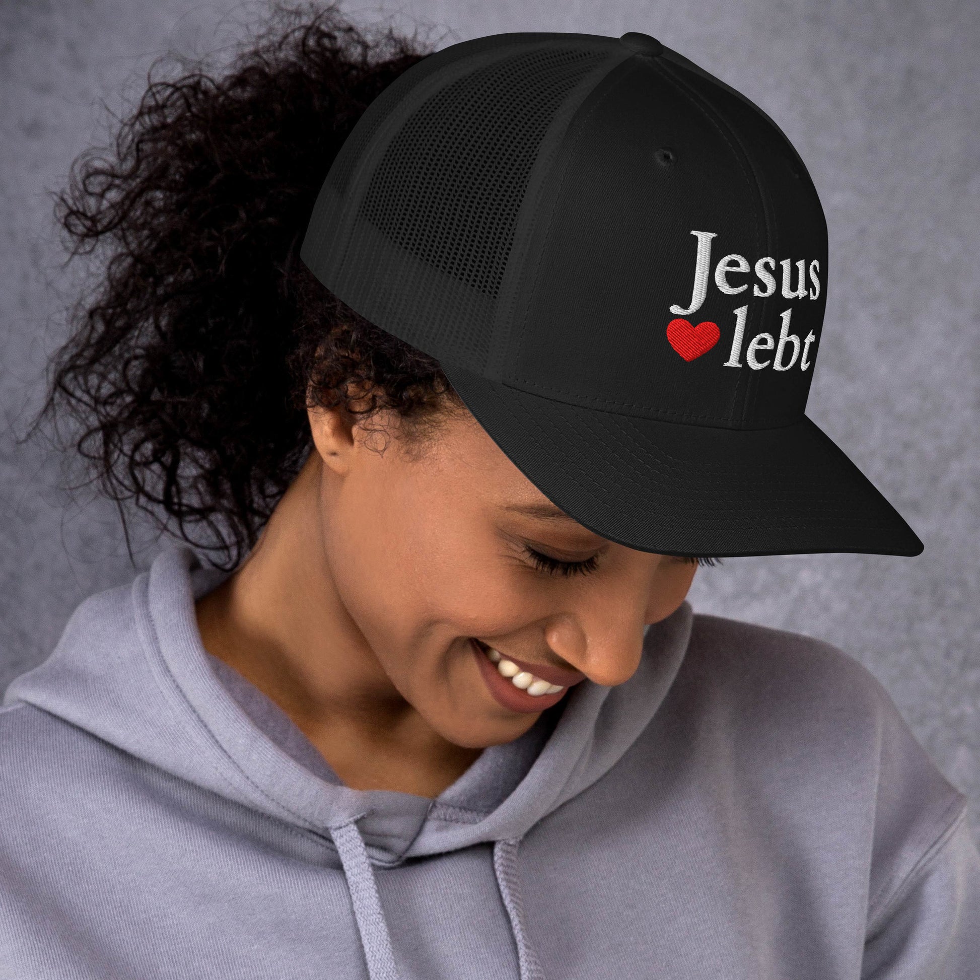Jesus lebt - Trucker-Cap DE faith design by The Light of Life