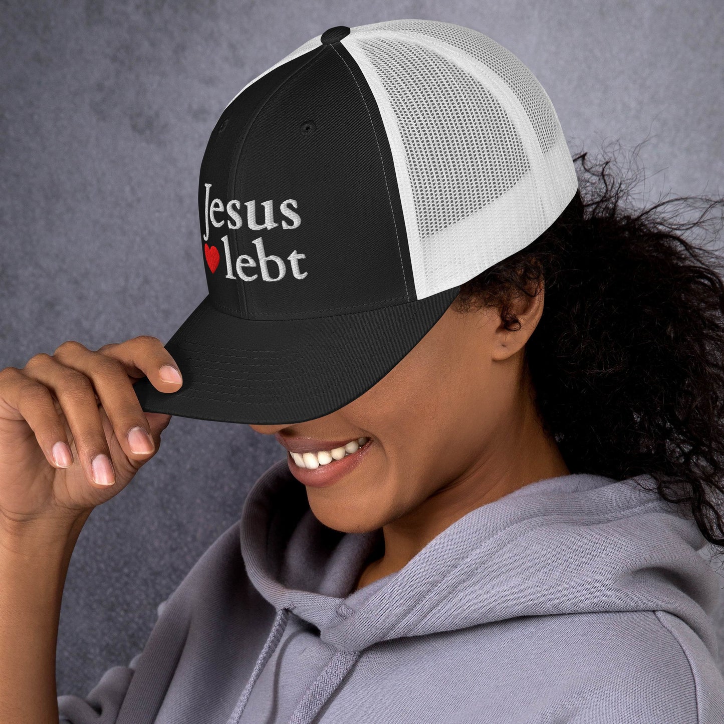 Jesus lebt - Trucker-Cap DE faith design by The Light of Life