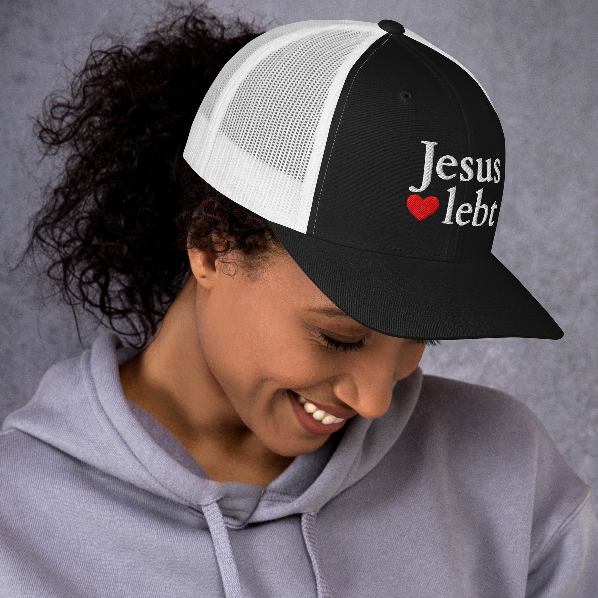 Jesus lebt - Trucker-Cap DE faith design by The Light of Life