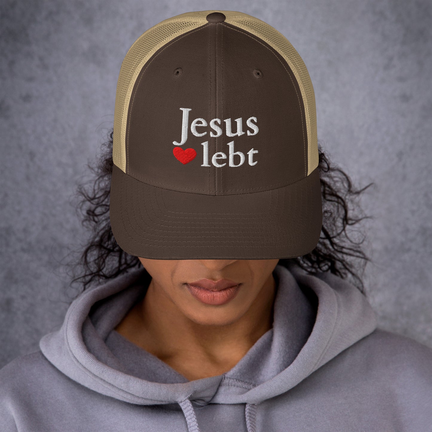Jesus lebt - Trucker-Cap DE faith design by The Light of Life