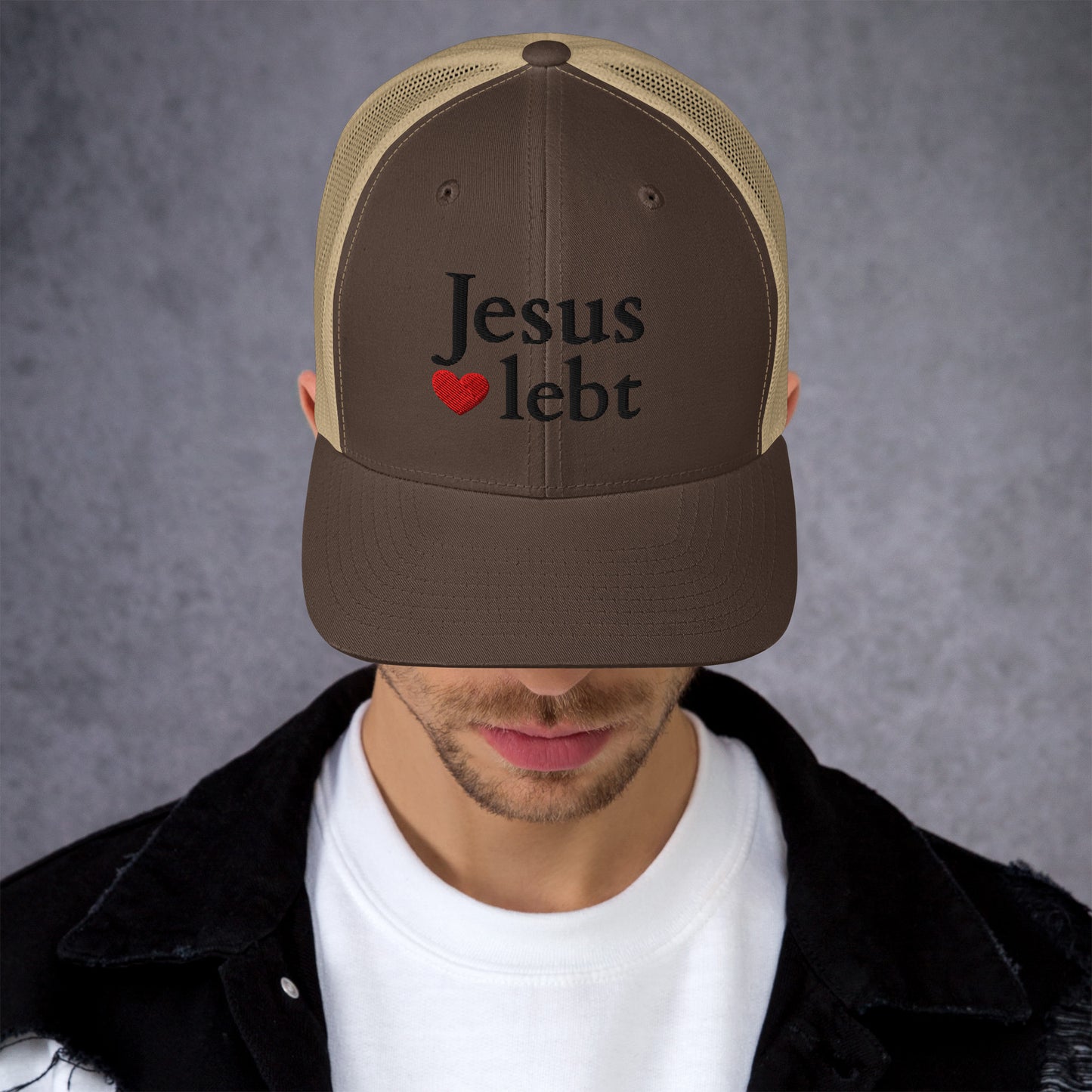 Jesus lebt - Trucker-Cap DE faith design by The Light of Life