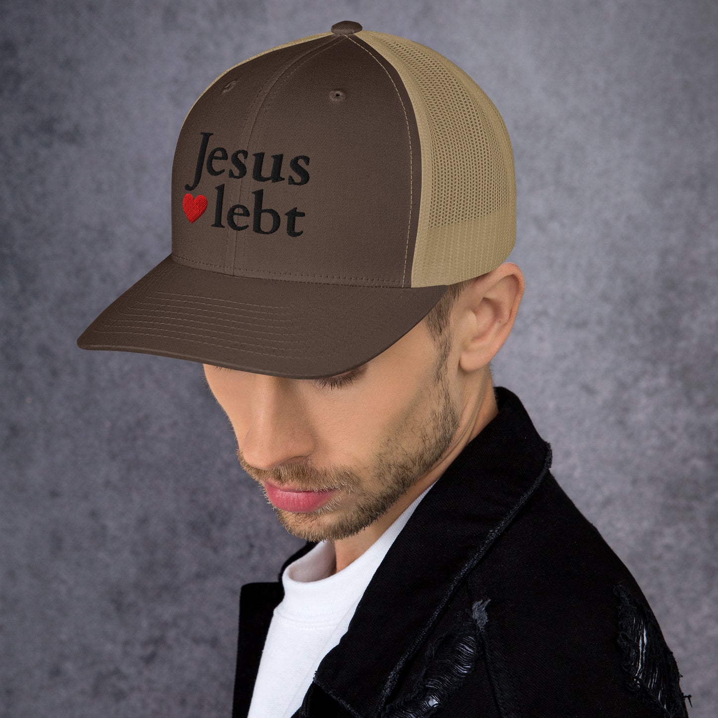 Jesus lebt - Trucker-Cap DE faith design by The Light of Life
