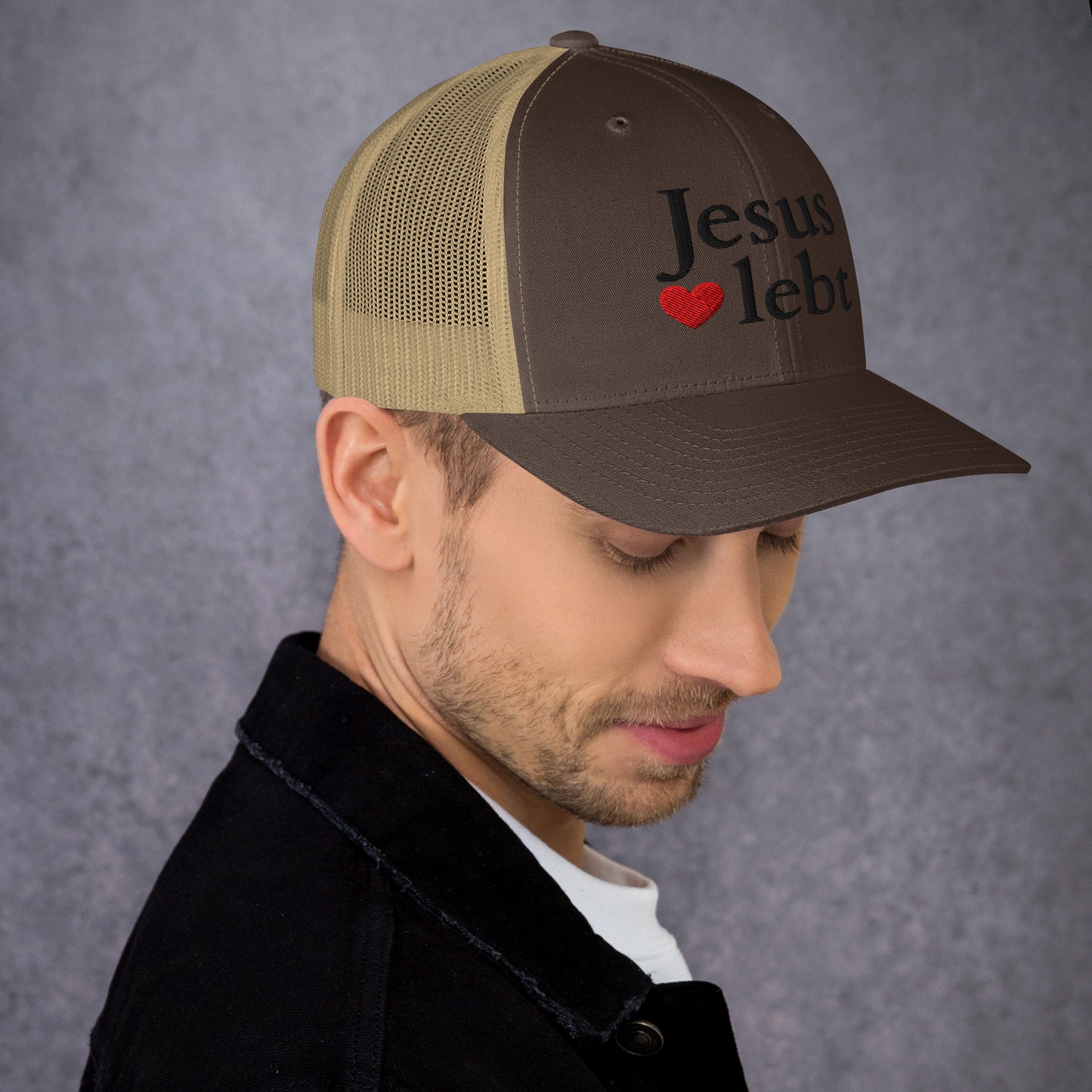Jesus lebt - Trucker-Cap DE faith design by The Light of Life