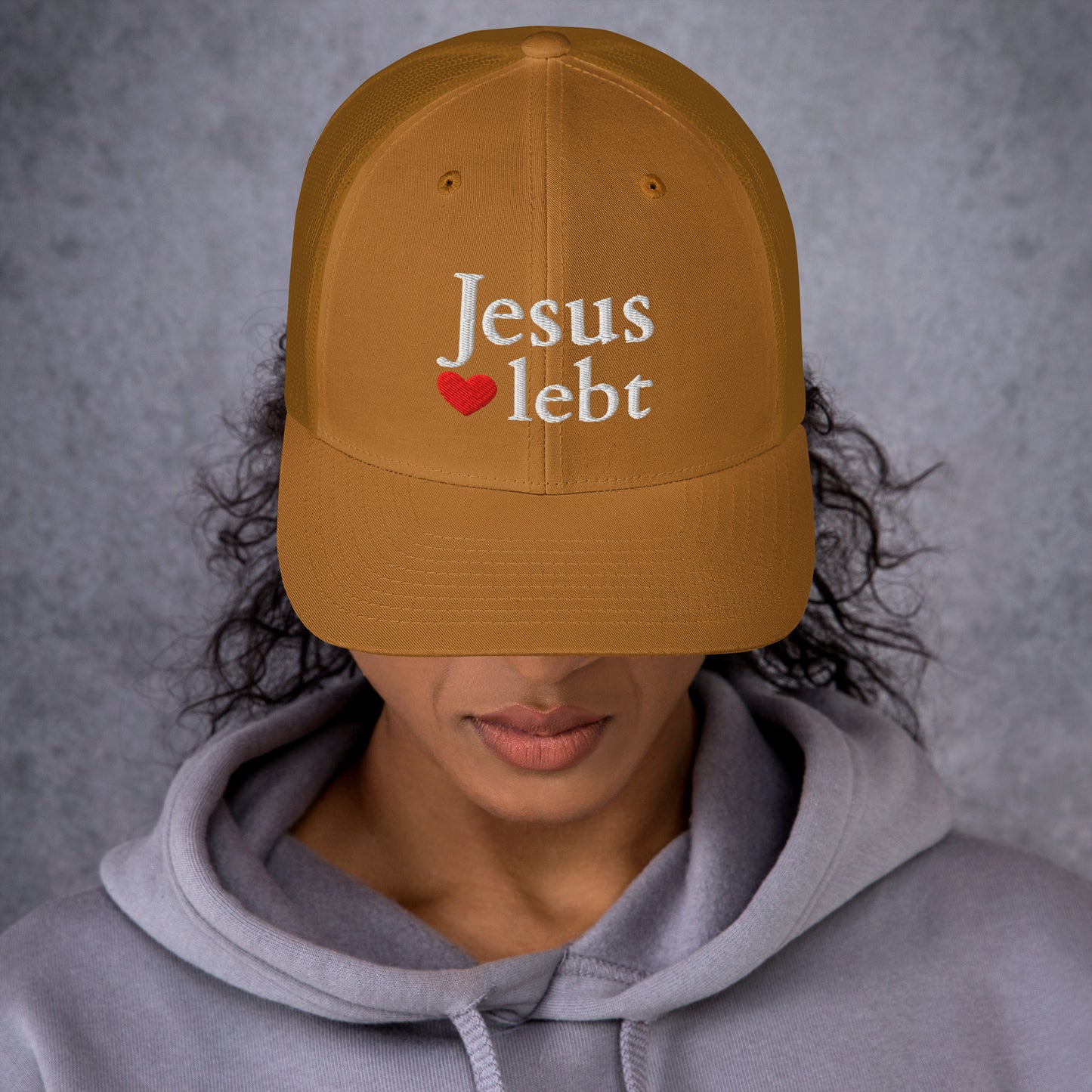Jesus lebt - Trucker-Cap DE faith design by The Light of Life