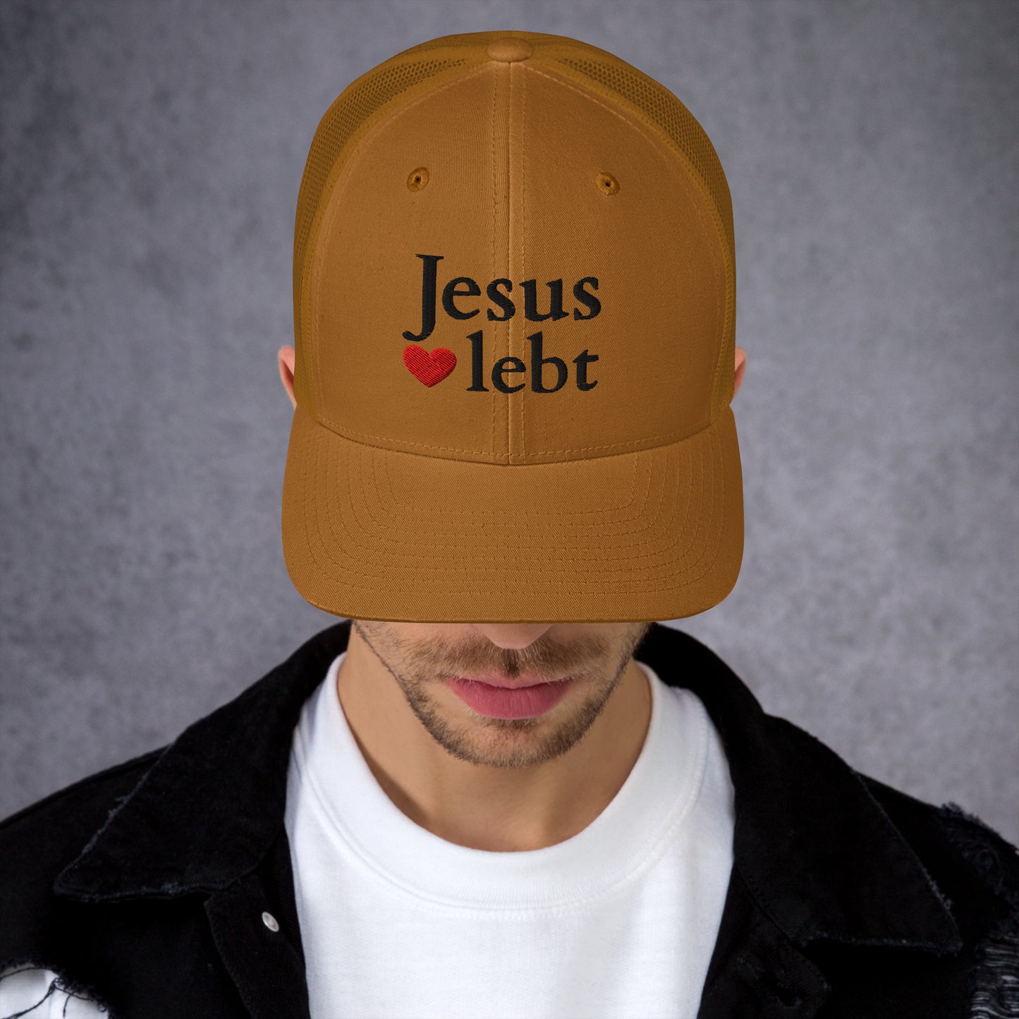 Jesus lebt - Trucker-Cap DE faith design by The Light of Life