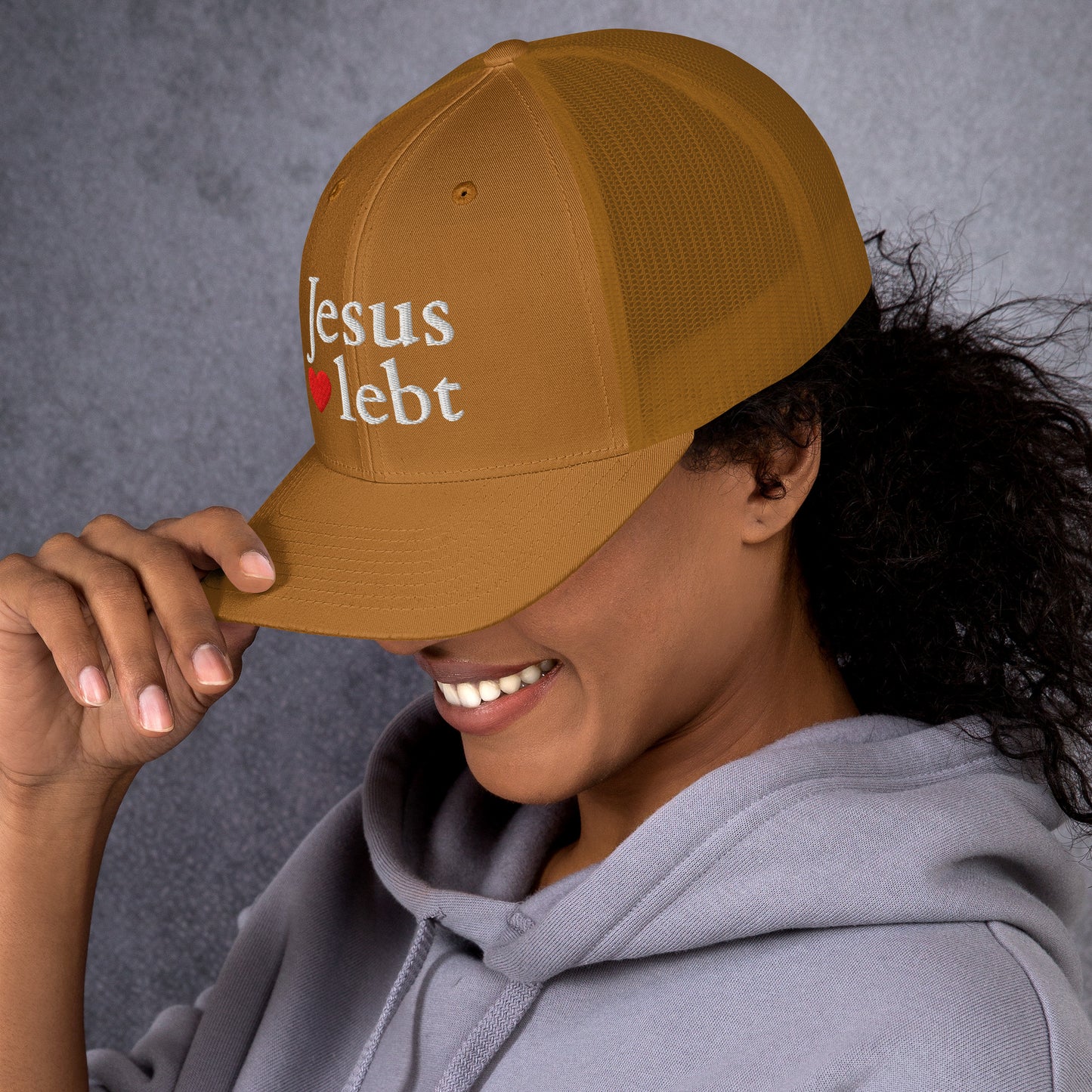 Jesus lebt - Trucker-Cap DE faith design by The Light of Life