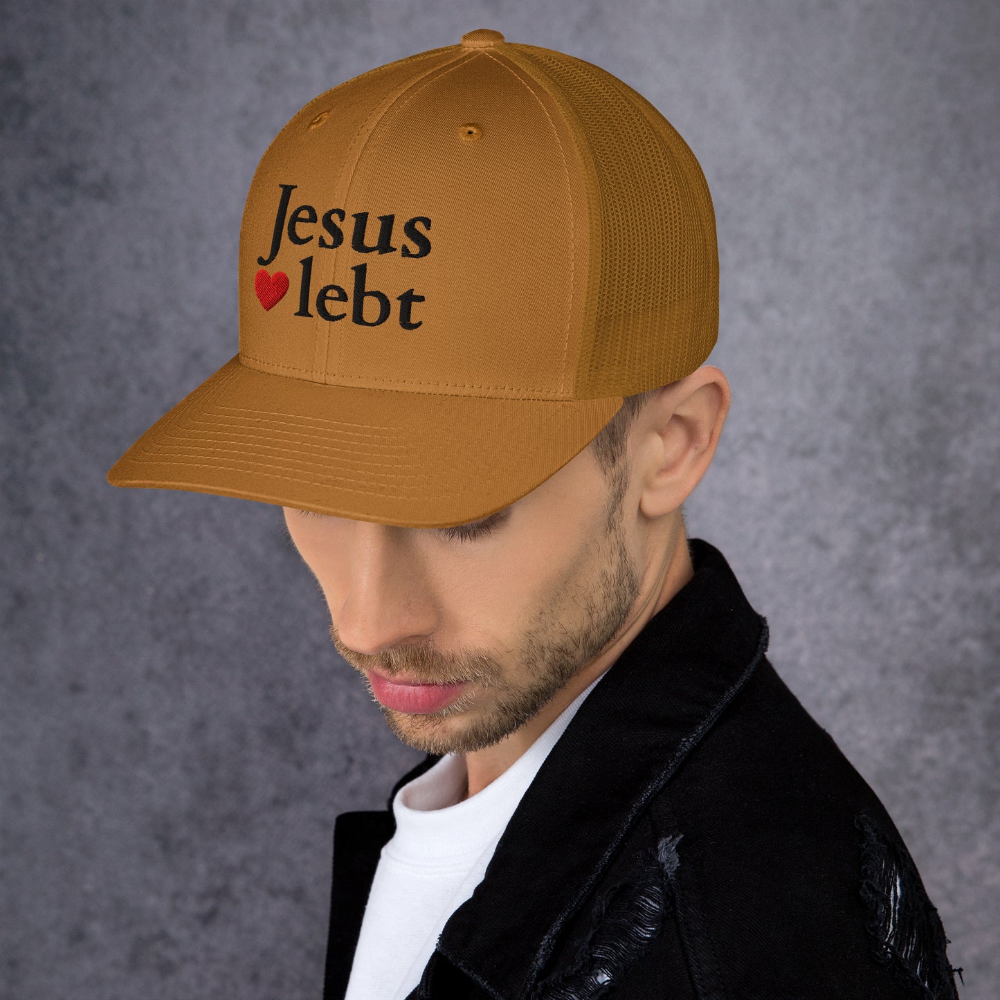 Jesus lebt - Trucker-Cap DE faith design by The Light of Life