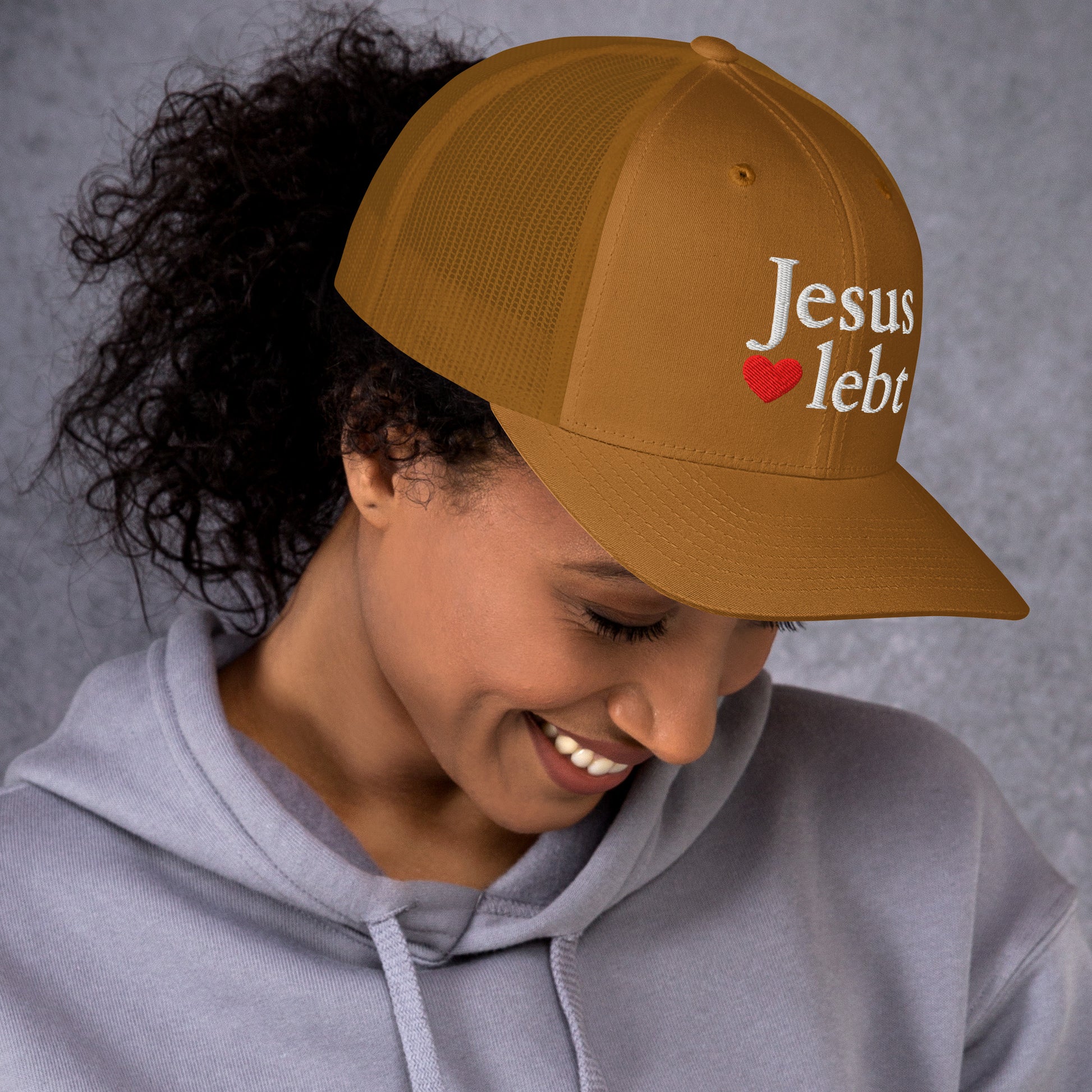 Jesus lebt - Trucker-Cap DE faith design by The Light of Life