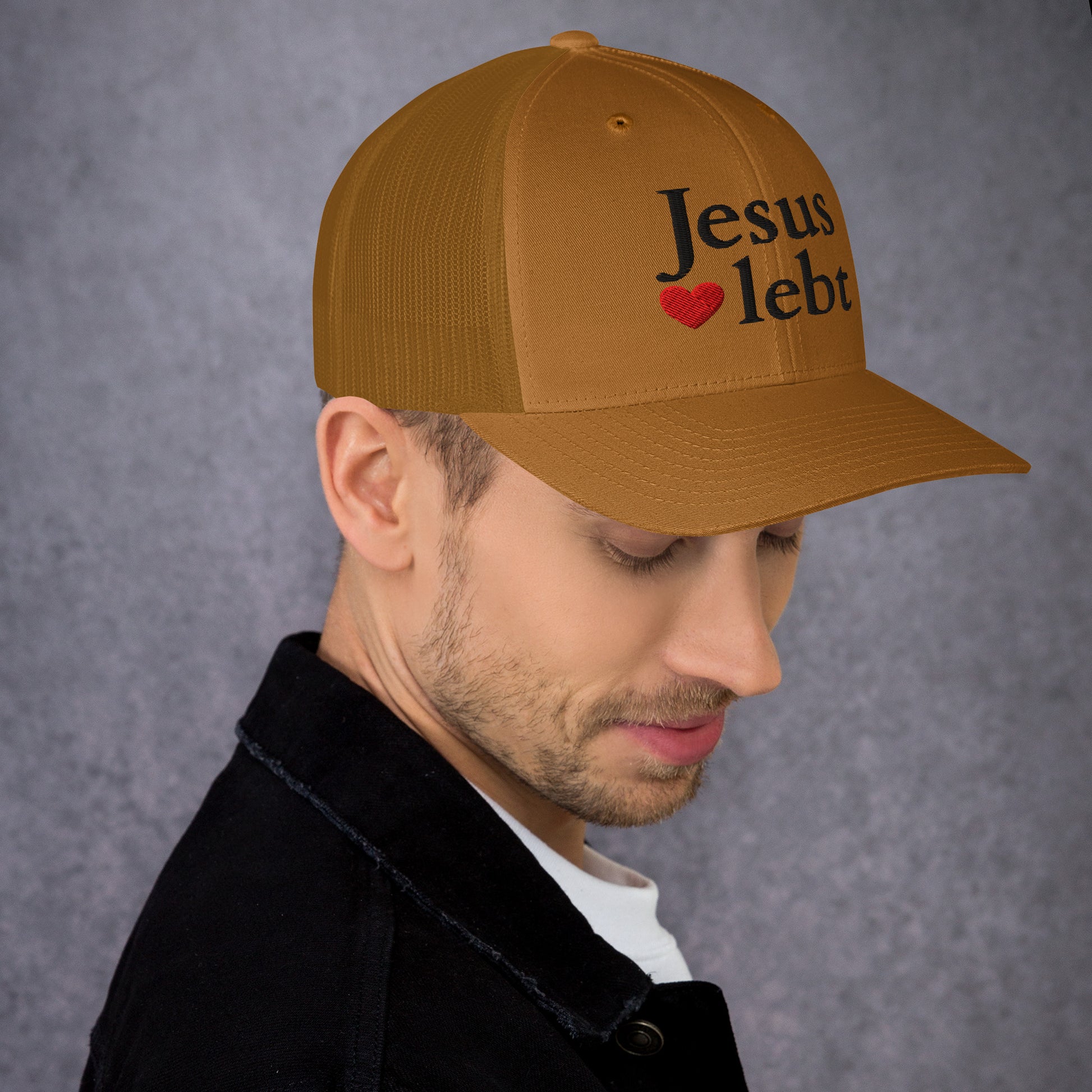 Jesus lebt - Trucker-Cap DE faith design by The Light of Life