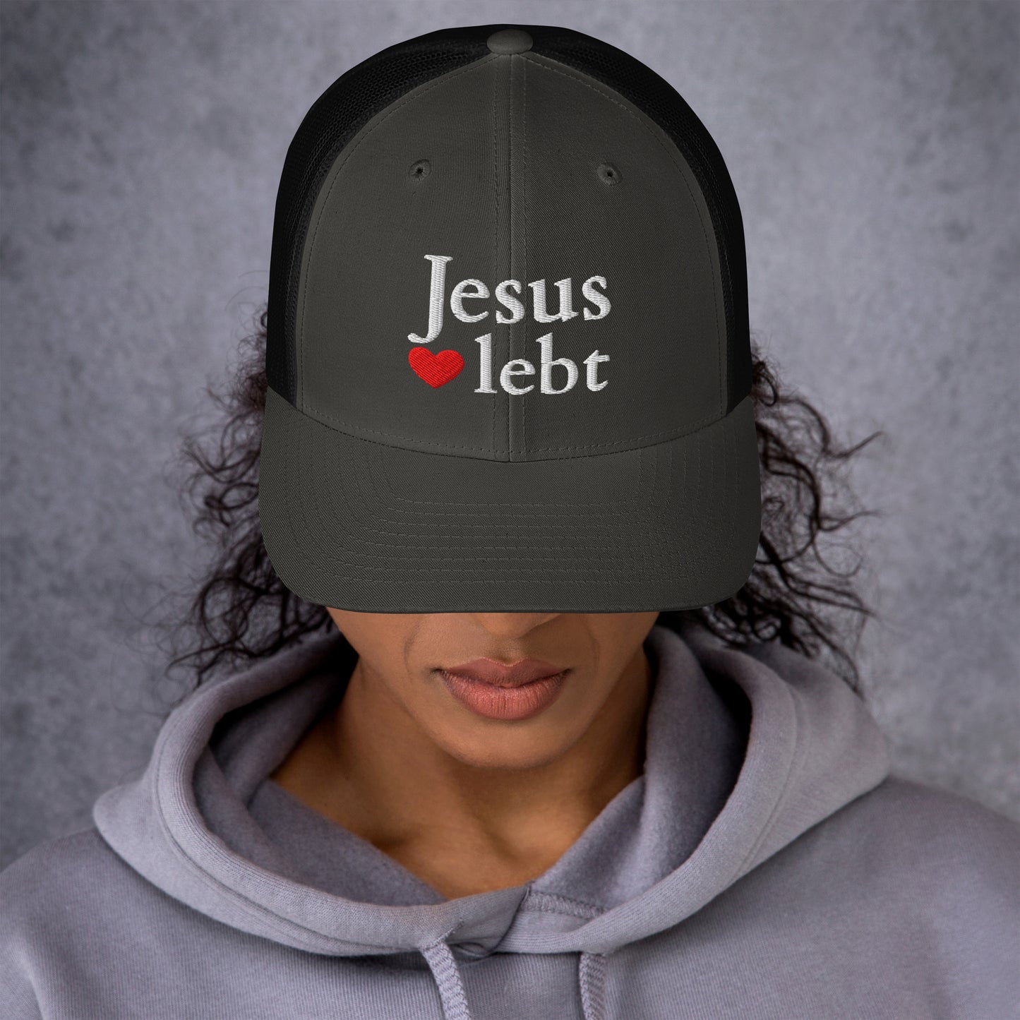 Jesus lebt - Trucker-Cap DE faith design by The Light of Life