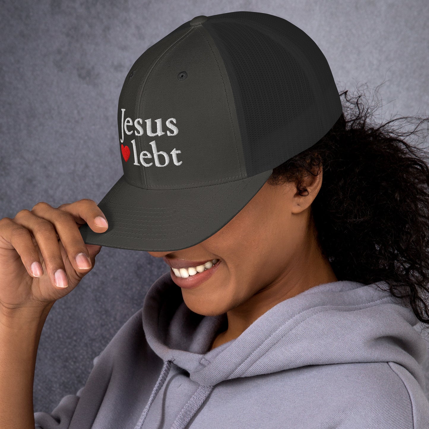 Jesus lebt - Trucker-Cap DE faith design by The Light of Life