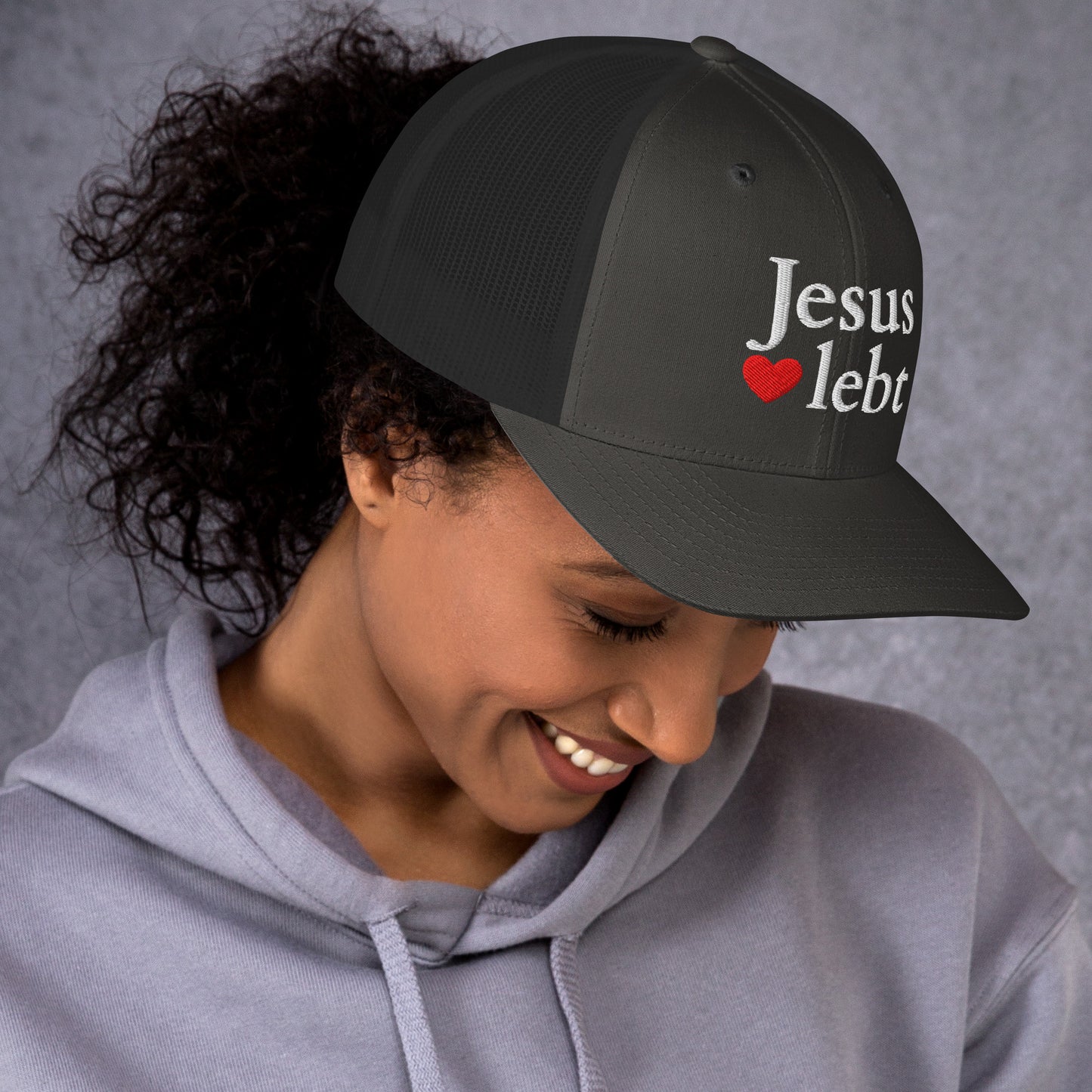 Jesus lebt - Trucker-Cap DE faith design by The Light of Life