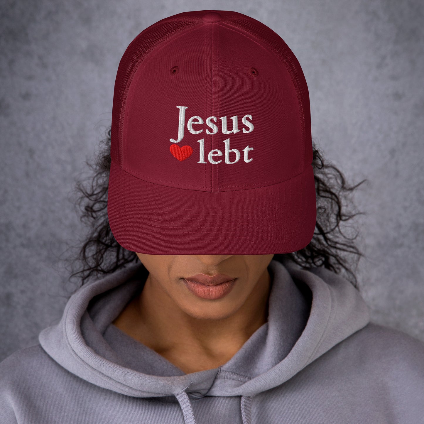 Jesus lebt - Trucker-Cap DE faith design by The Light of Life