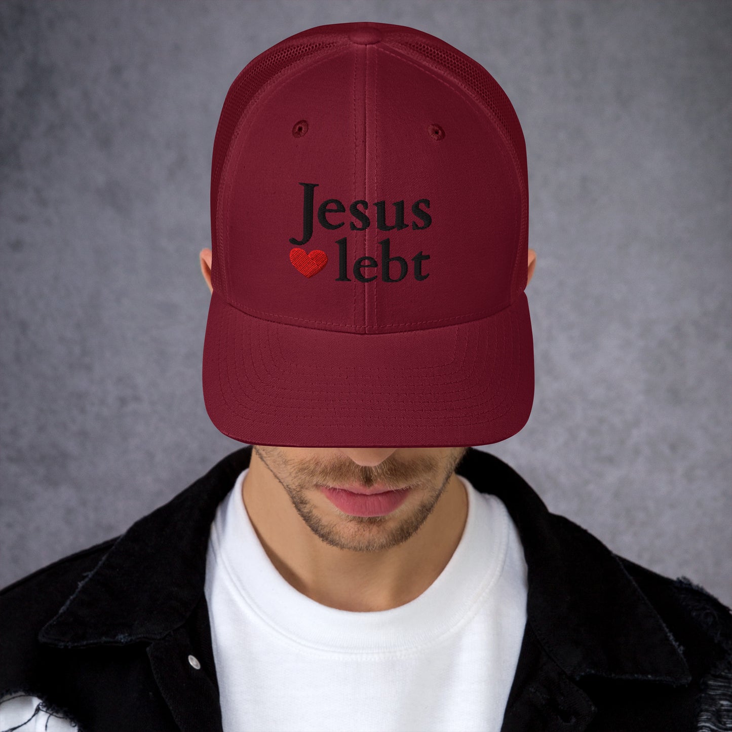 Jesus lebt - Trucker-Cap DE faith design by The Light of Life