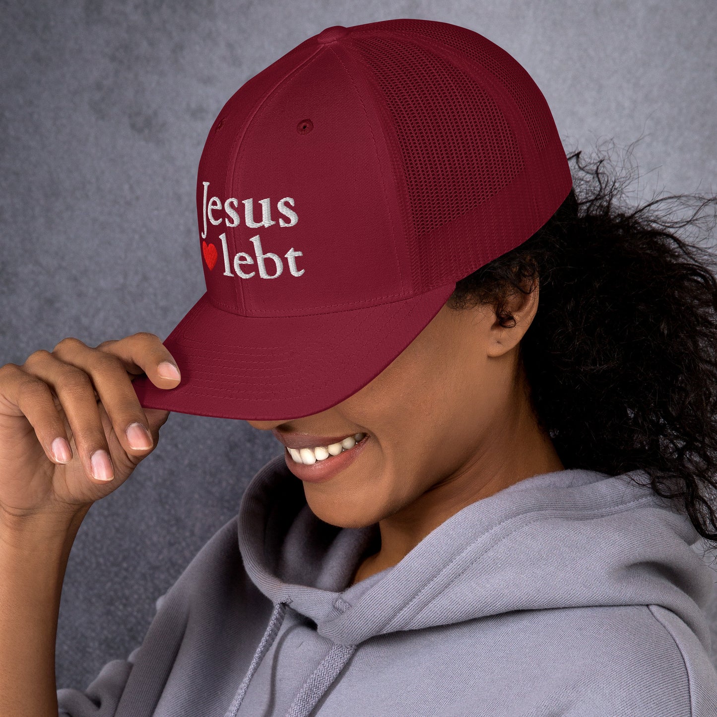 Jesus lebt - Trucker-Cap DE faith design by The Light of Life