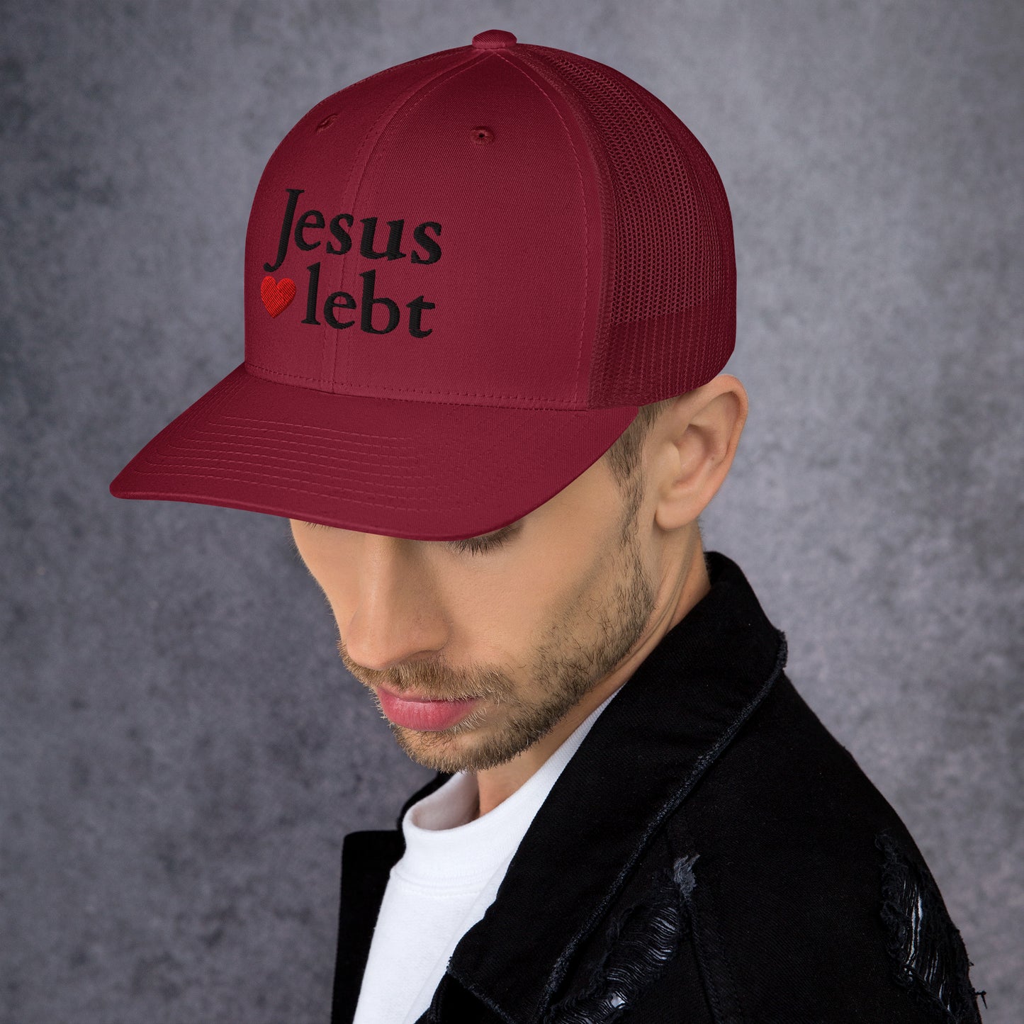 Jesus lebt - Trucker-Cap DE faith design by The Light of Life