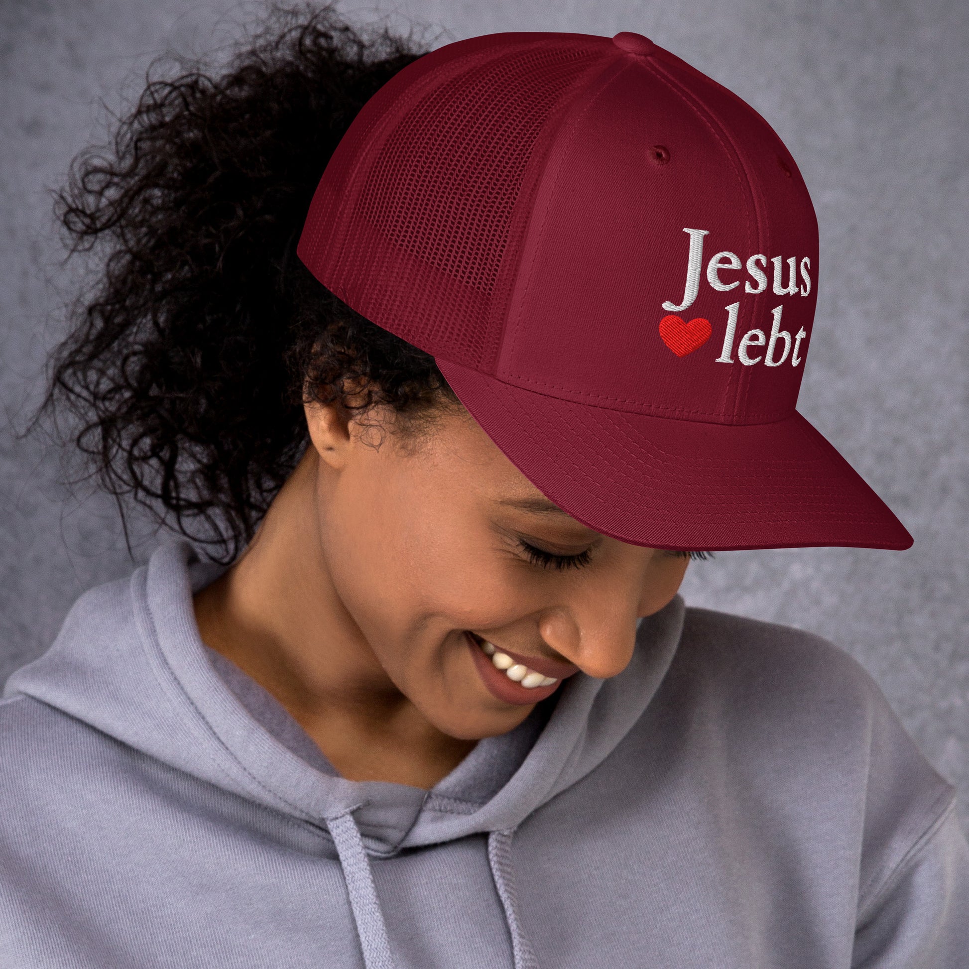 Jesus lebt - Trucker-Cap DE faith design by The Light of Life