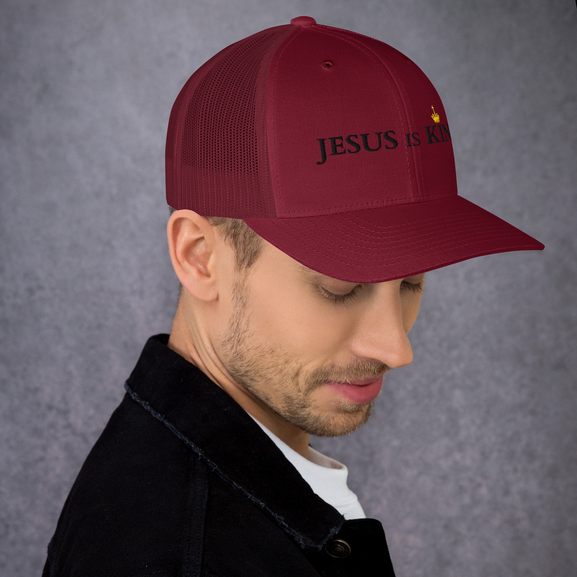 JESUS is KING - Trucker-Cap DE helles Design faith design by The Light of Life