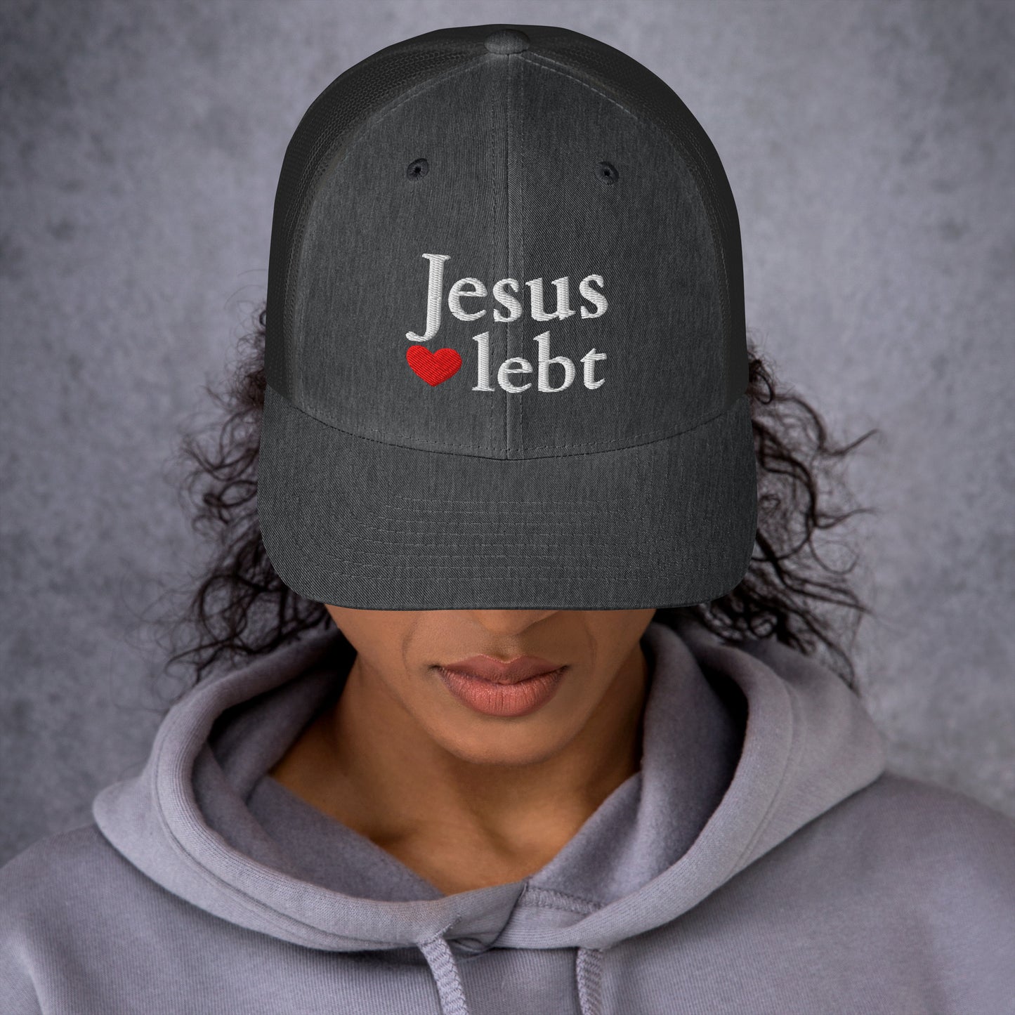 Jesus lebt - Trucker-Cap DE faith design by The Light of Life