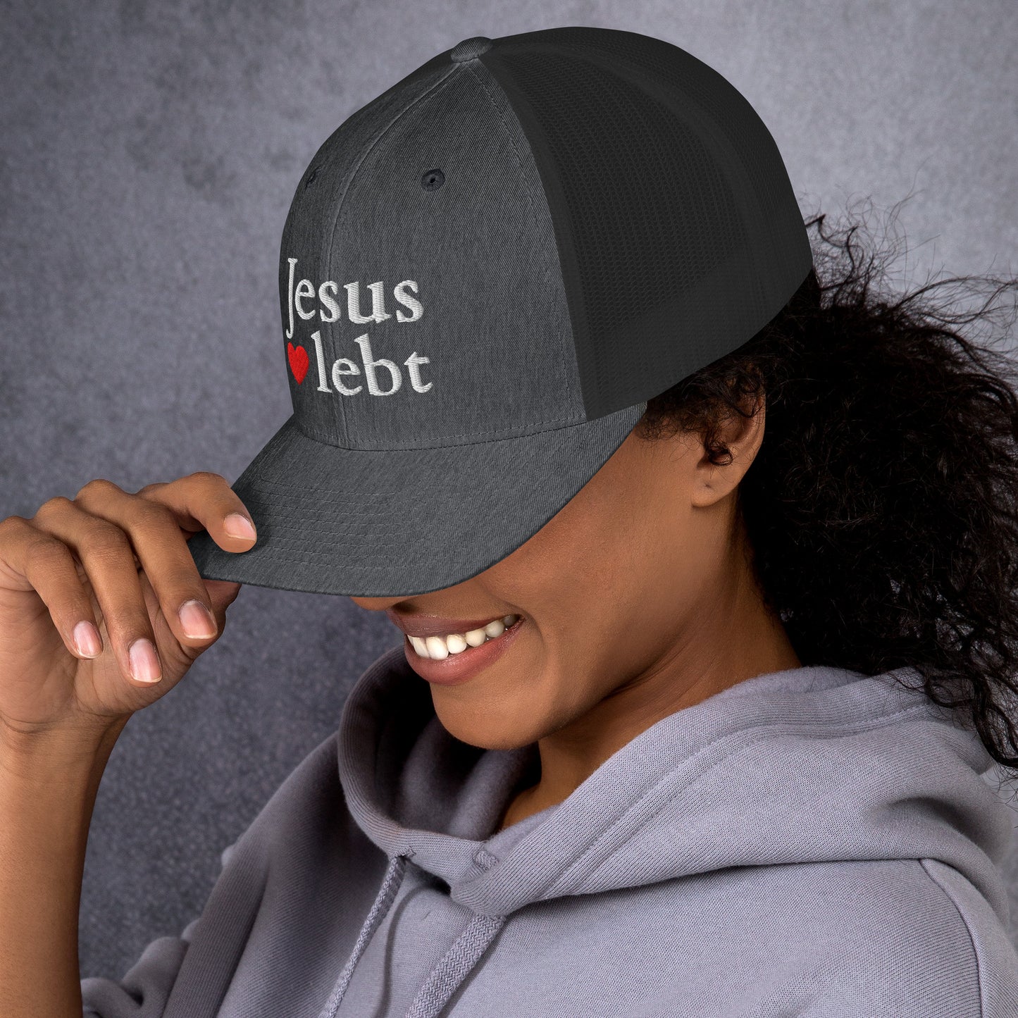 Jesus lebt - Trucker-Cap DE faith design by The Light of Life