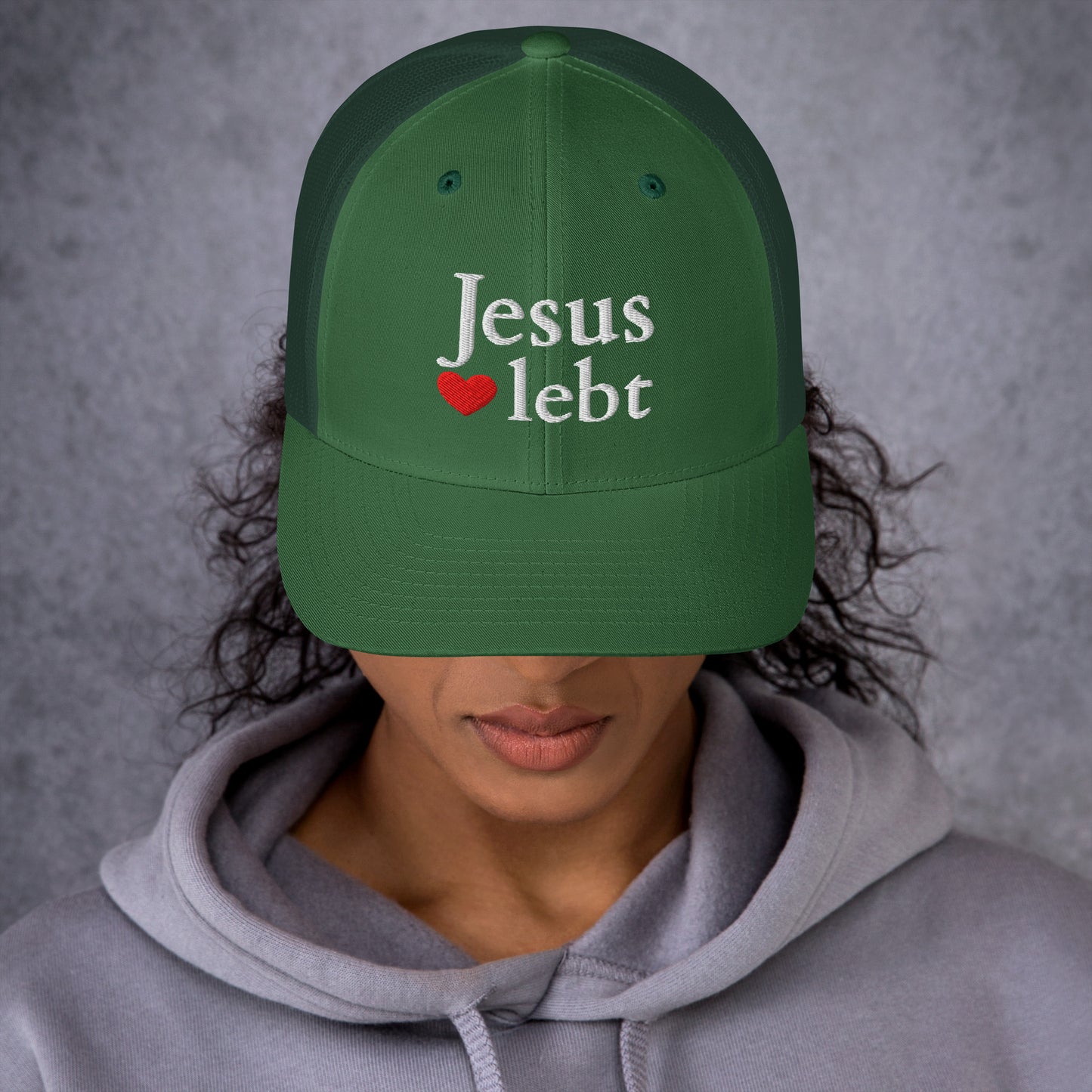 Jesus lebt - Trucker-Cap DE faith design by The Light of Life