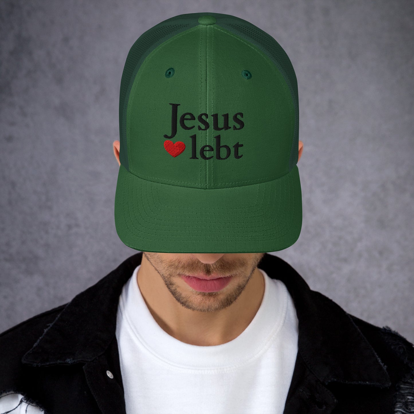 Jesus lebt - Trucker-Cap DE faith design by The Light of Life