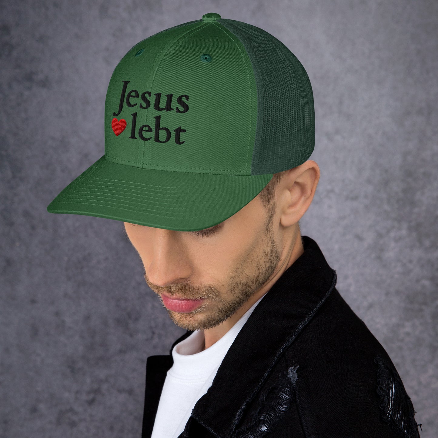 Jesus lebt - Trucker-Cap DE faith design by The Light of Life