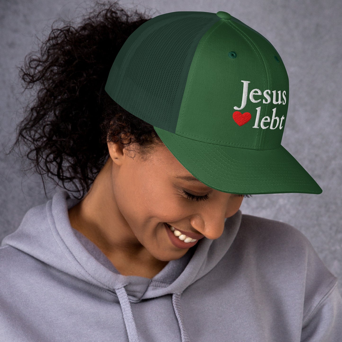 Jesus lebt - Trucker-Cap DE faith design by The Light of Life
