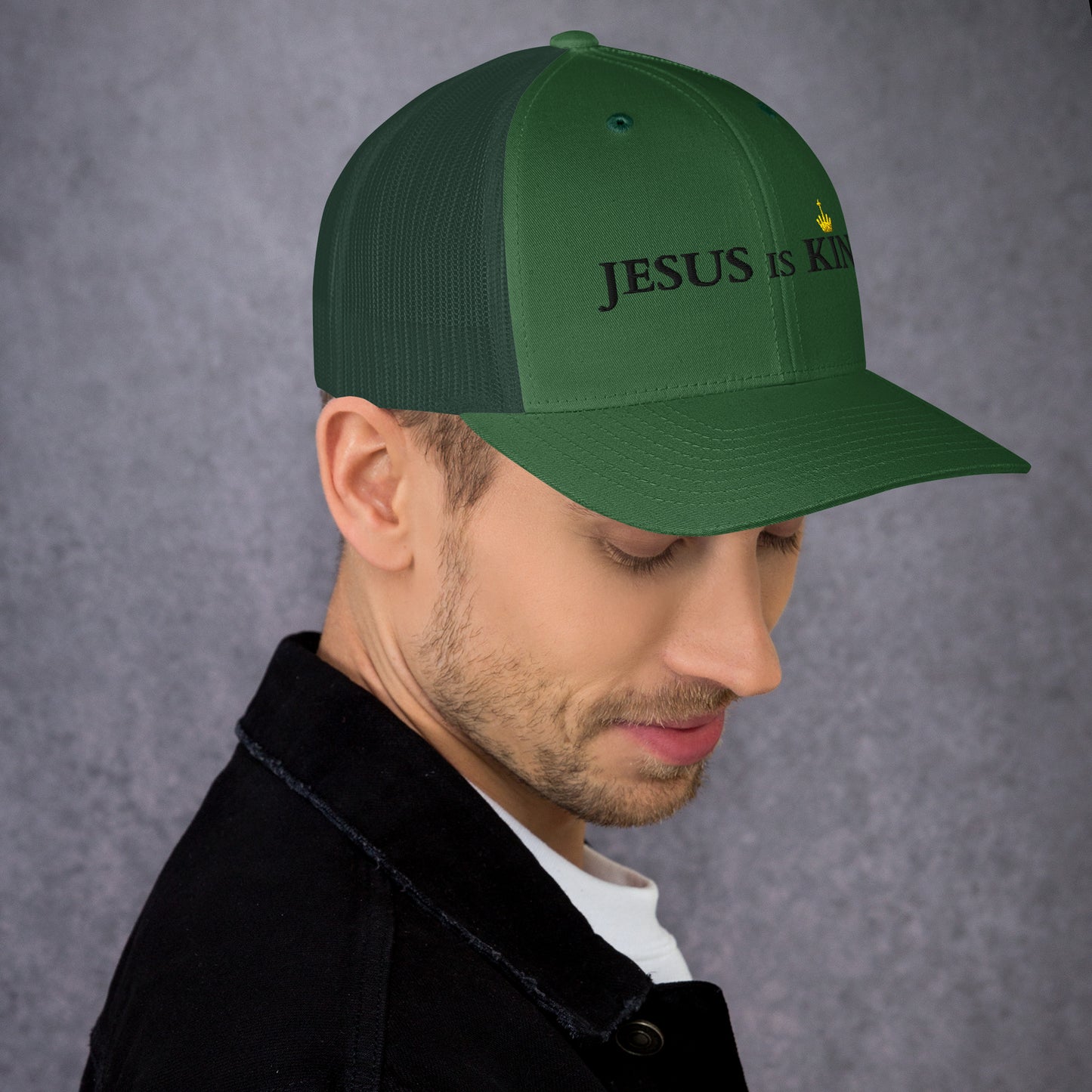 JESUS is KING - Trucker-Cap DE helles Design faith design by The Light of Life