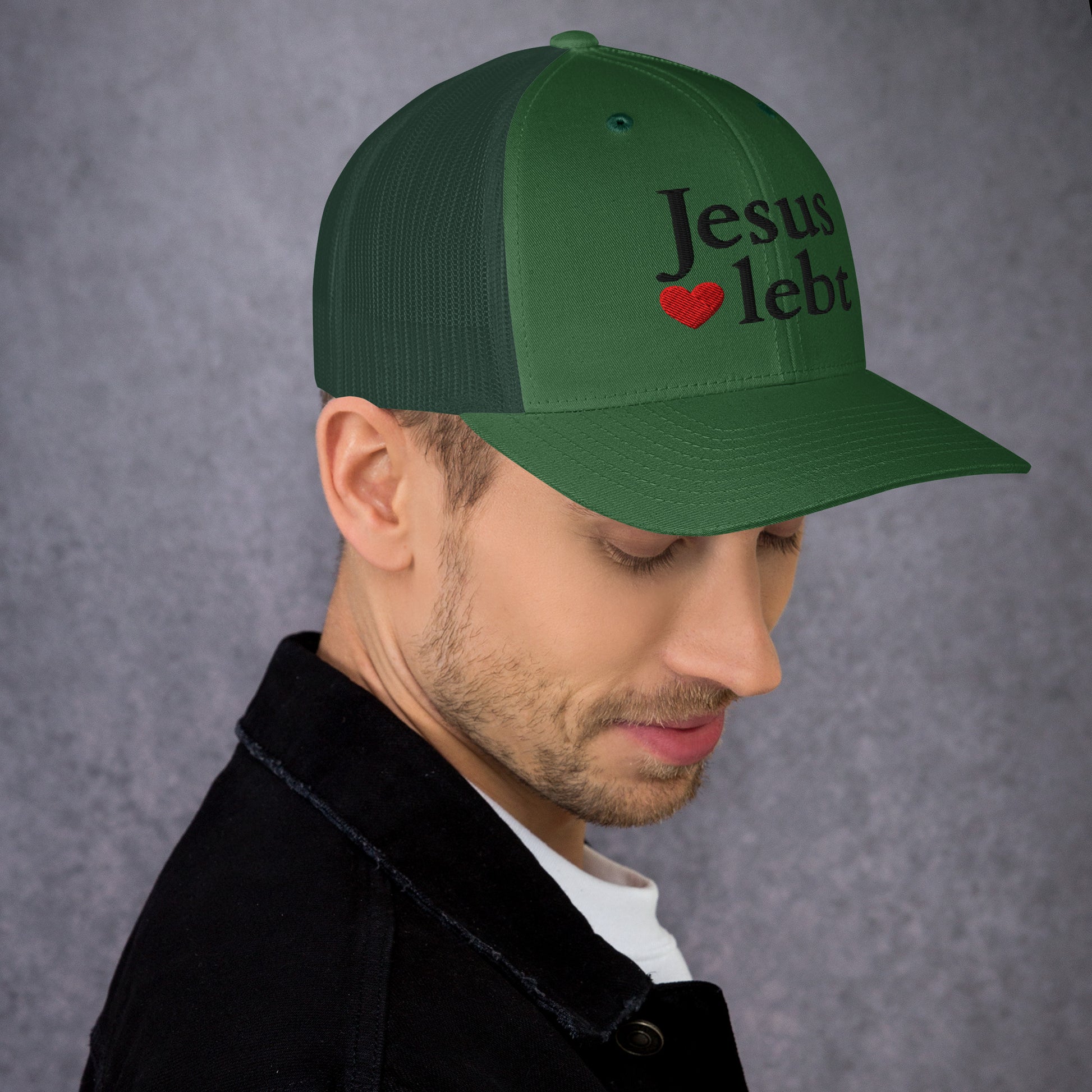Jesus lebt - Trucker-Cap DE faith design by The Light of Life