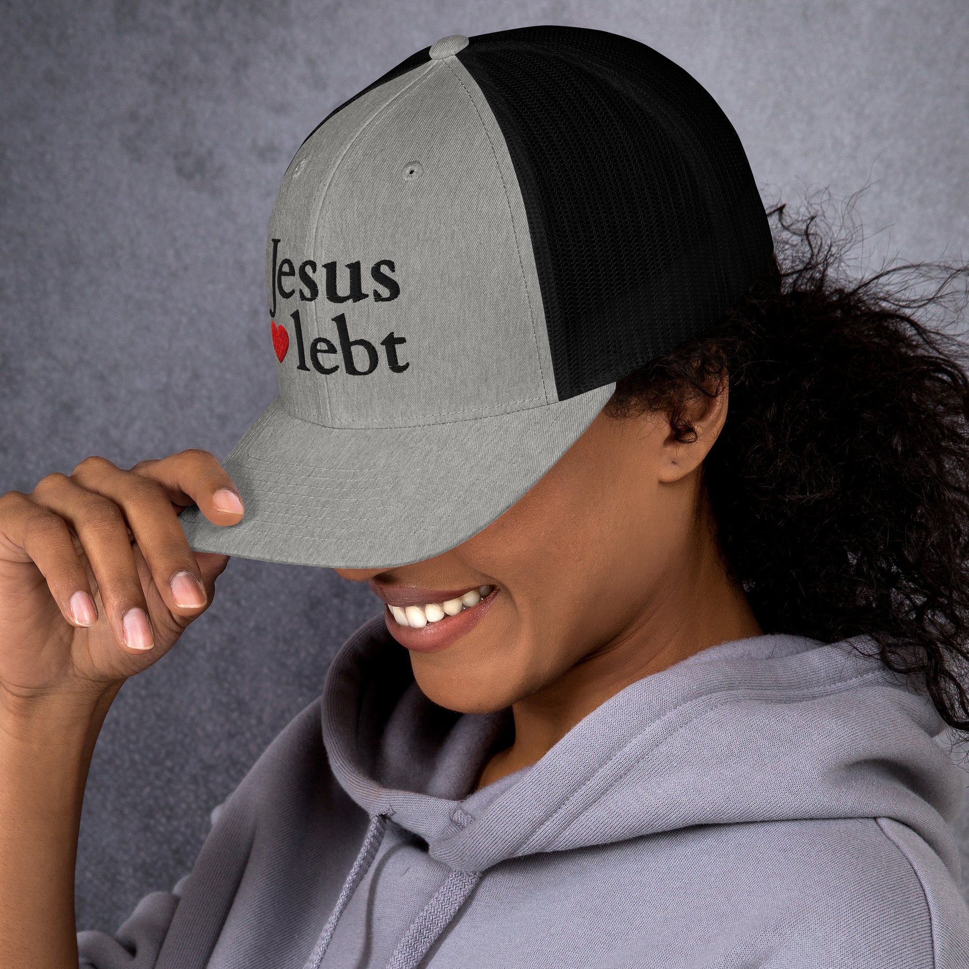 Jesus lebt - Trucker-Cap DE faith design by The Light of Life