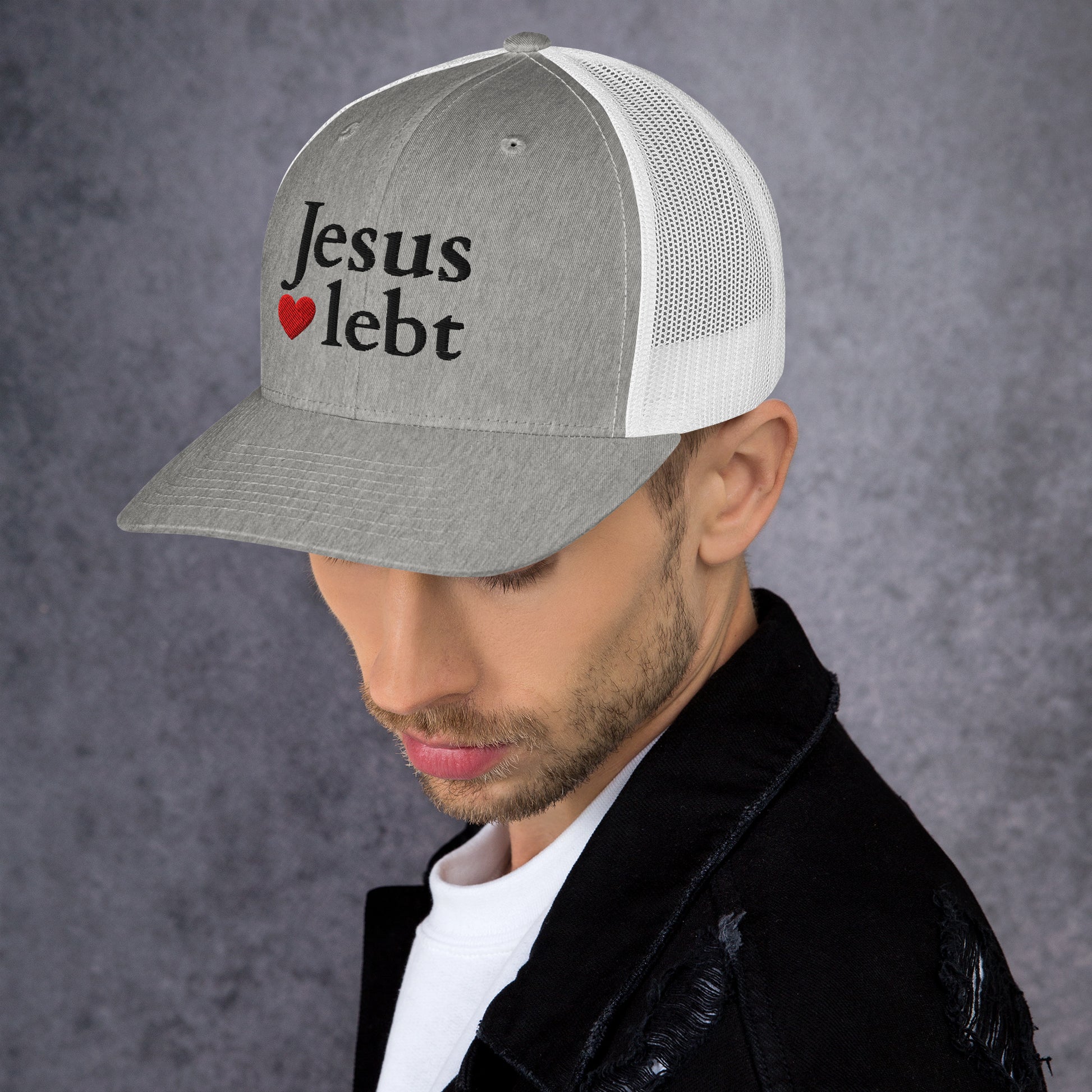 Jesus lebt - Trucker-Cap DE faith design by The Light of Life
