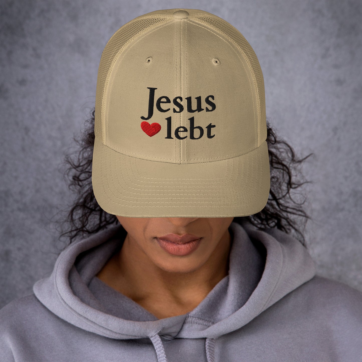 Jesus lebt - Trucker-Cap DE faith design by The Light of Life