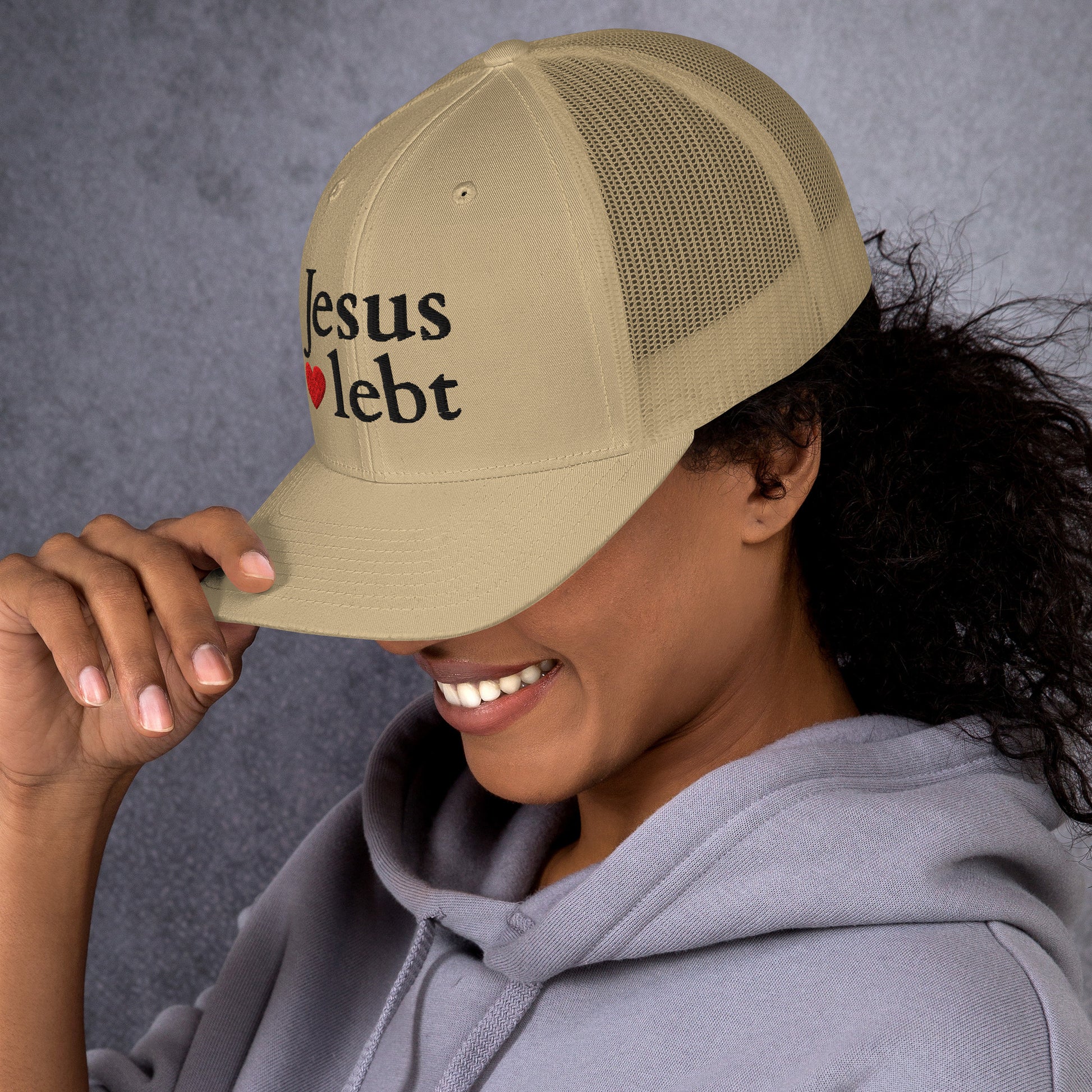 Jesus lebt - Trucker-Cap DE faith design by The Light of Life