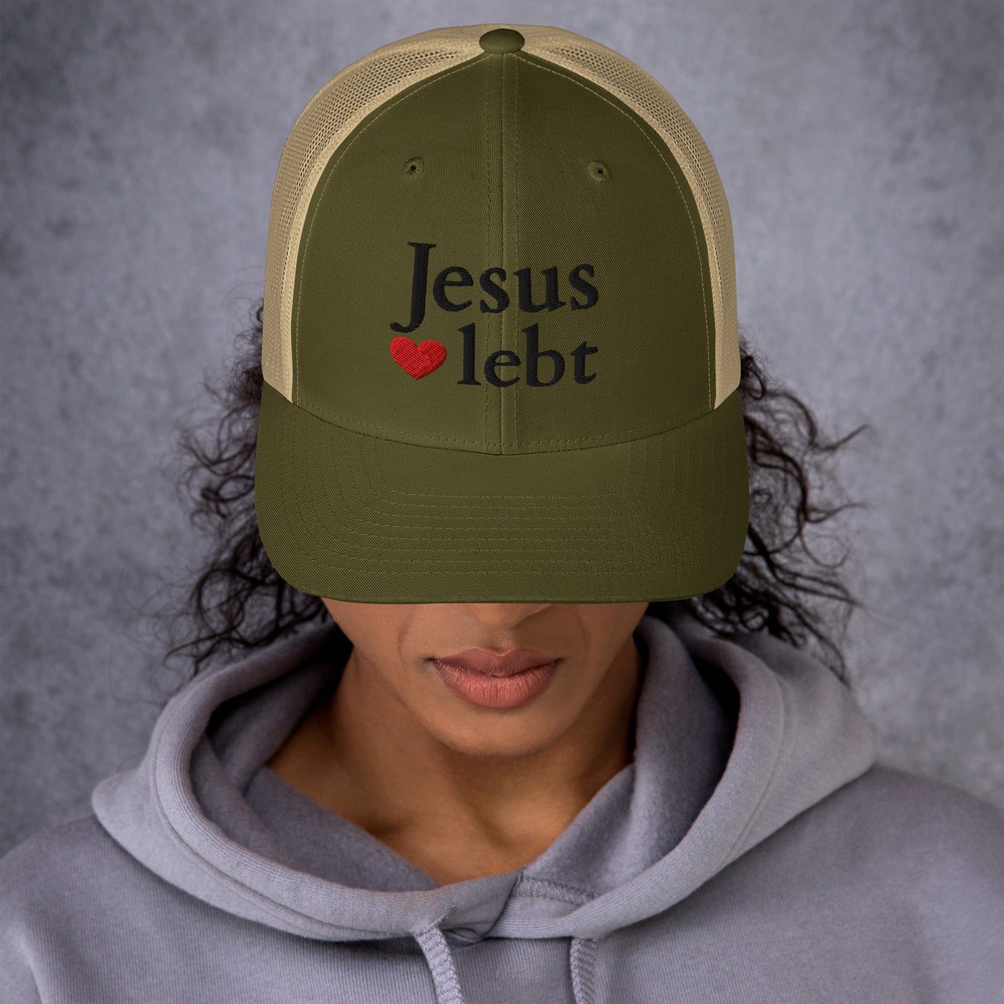 Jesus lebt - Trucker-Cap DE faith design by The Light of Life