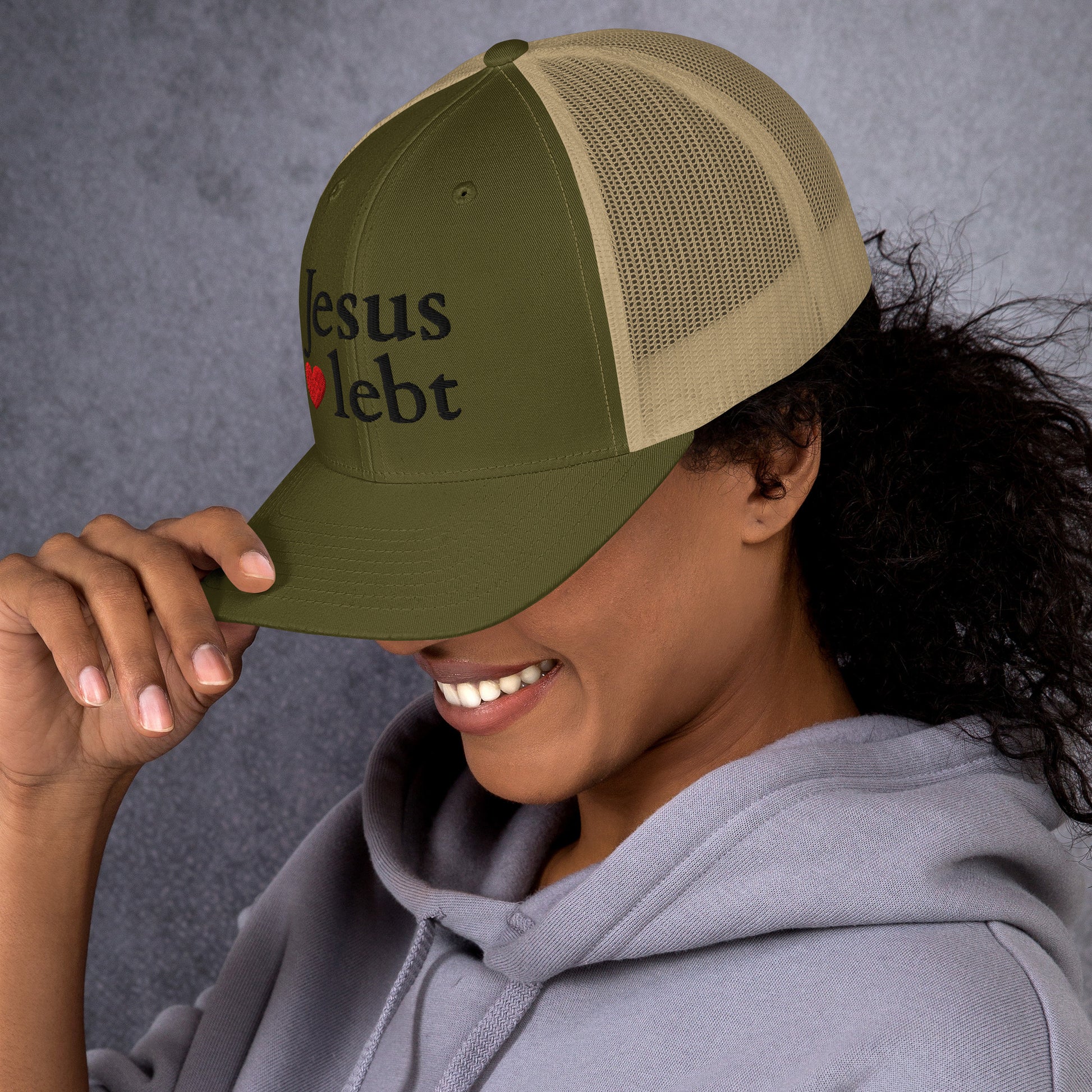 Jesus lebt - Trucker-Cap DE faith design by The Light of Life