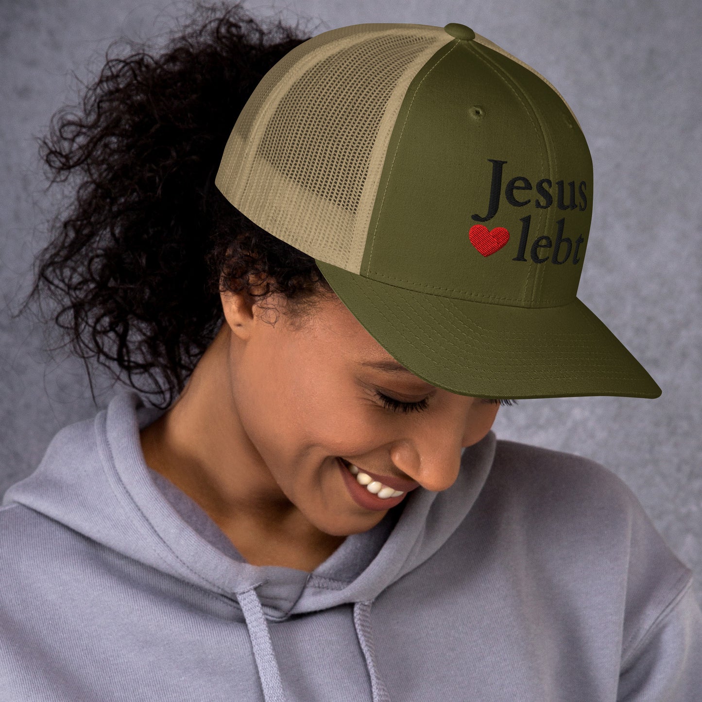 Jesus lebt - Trucker-Cap DE faith design by The Light of Life