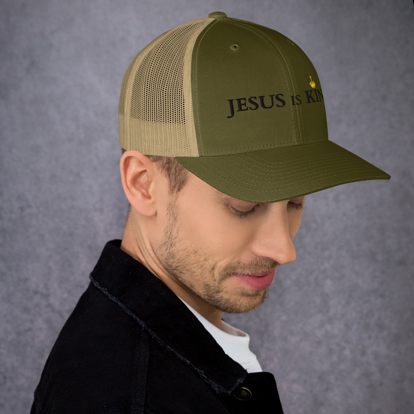 JESUS is KING - Trucker-Cap DE helles Design faith design by The Light of Life