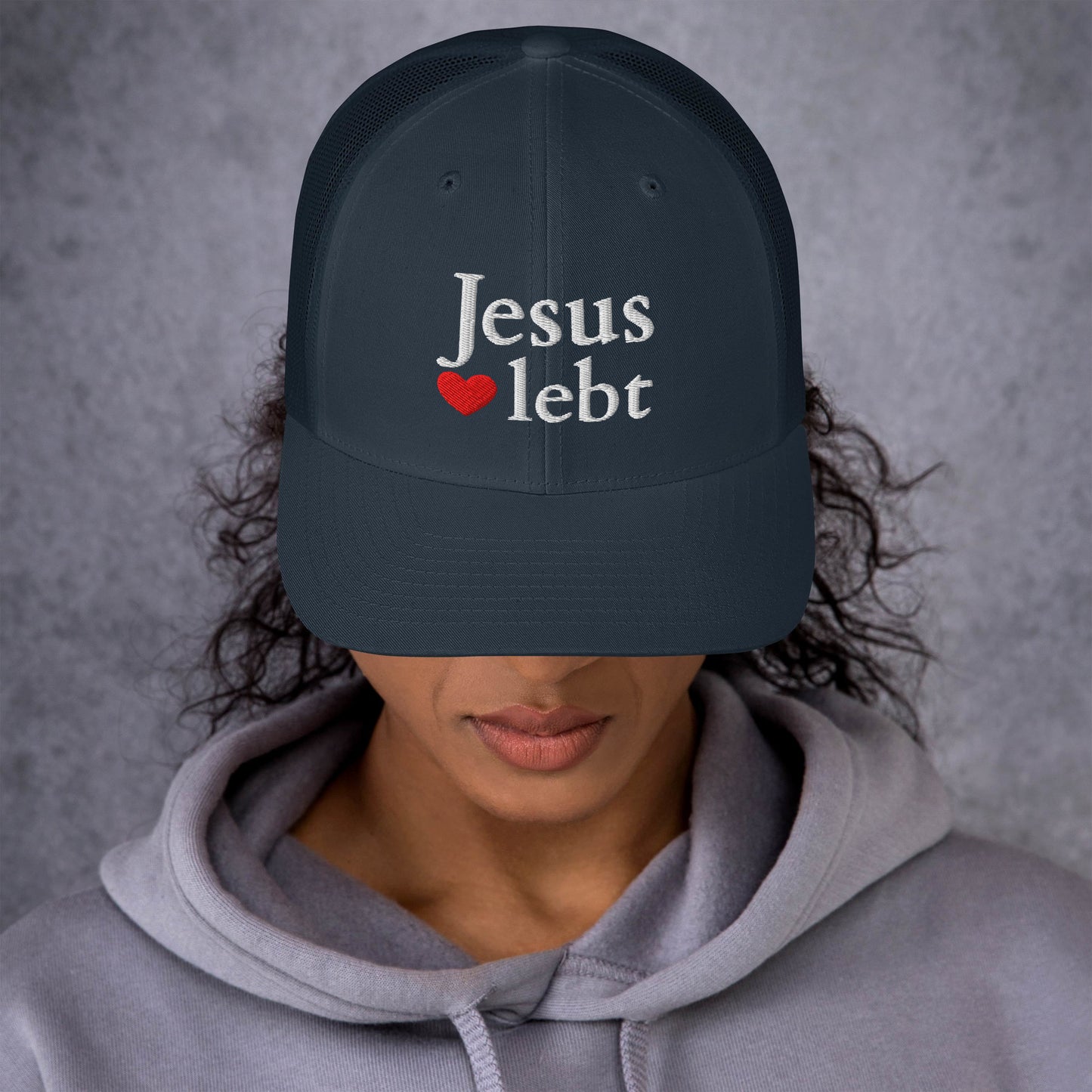 Jesus lebt - Trucker-Cap DE faith design by The Light of Life