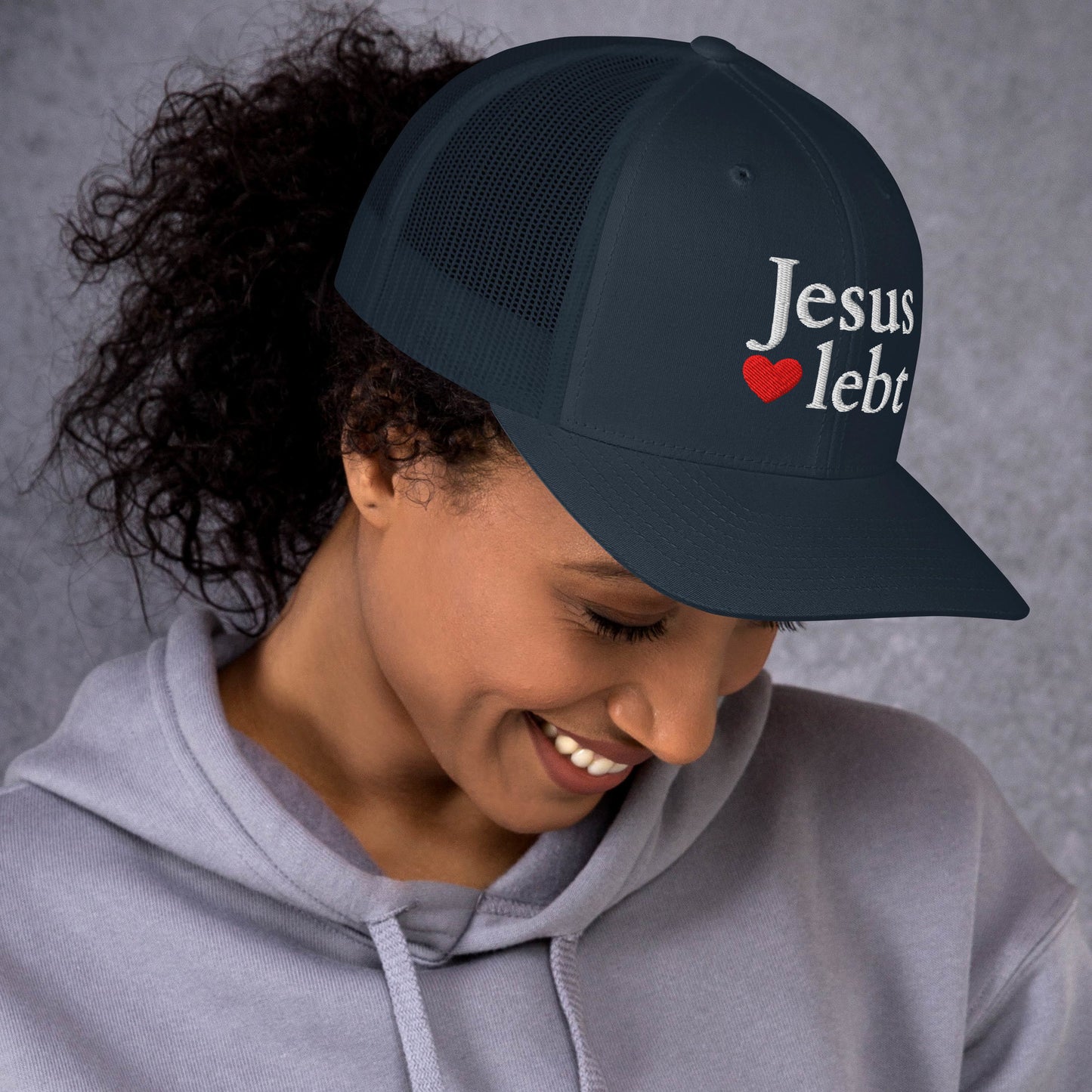 Jesus lebt - Trucker-Cap DE faith design by The Light of Life