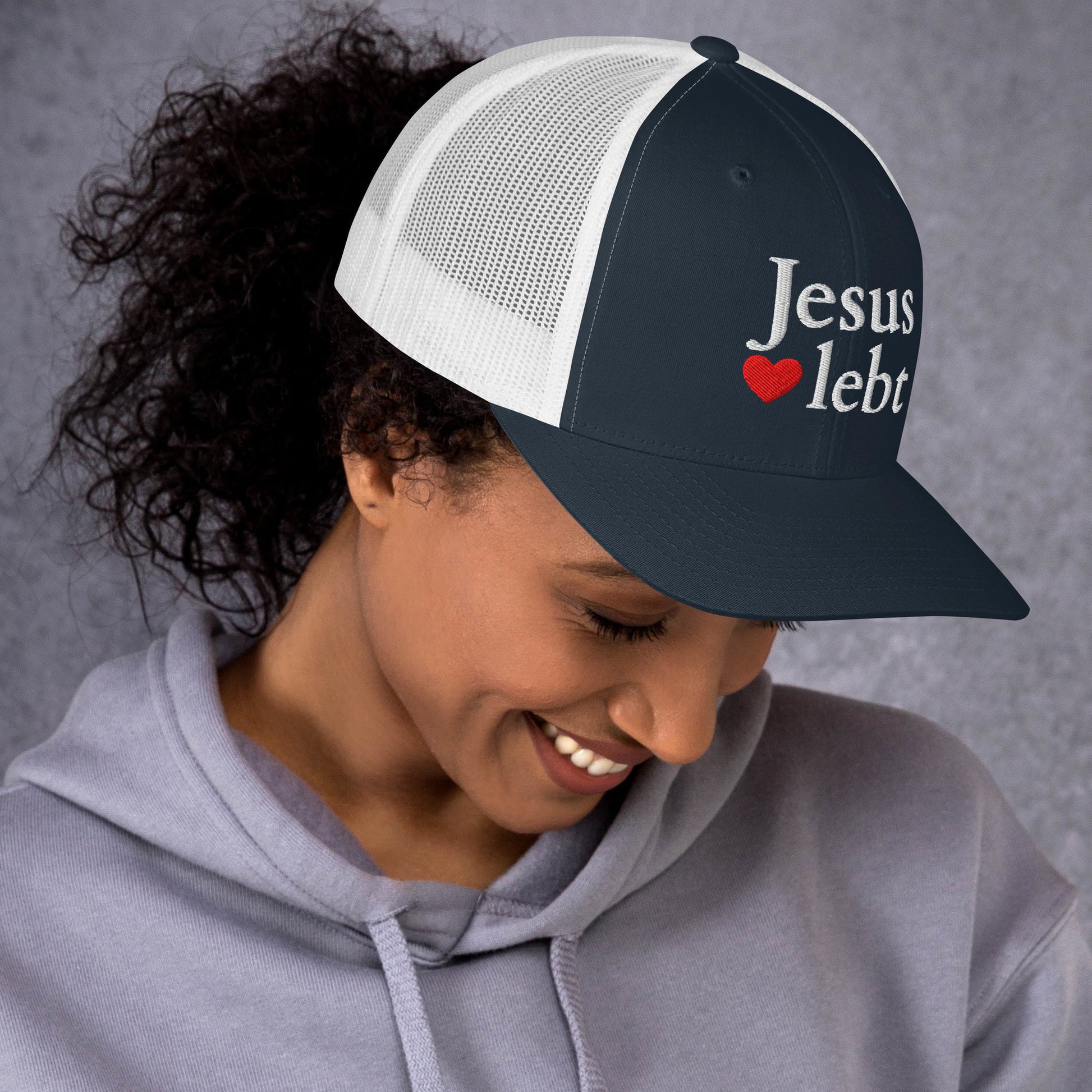 Jesus lebt - Trucker-Cap DE faith design by The Light of Life